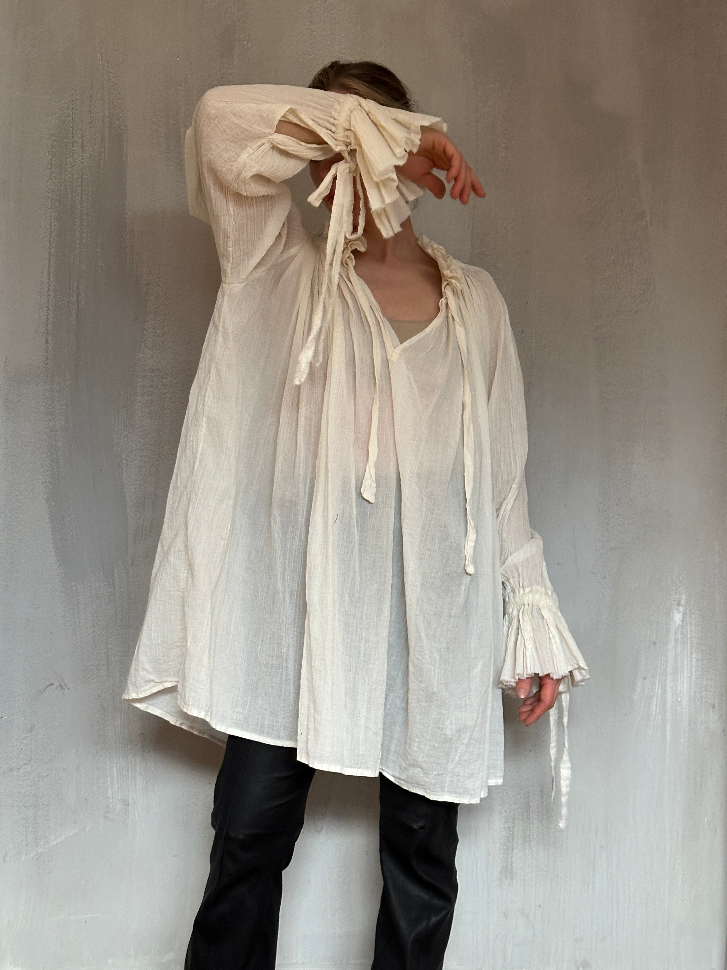 Sample Sale: Alchemist Chemise in Ivory Cotton Gauze (One Size)