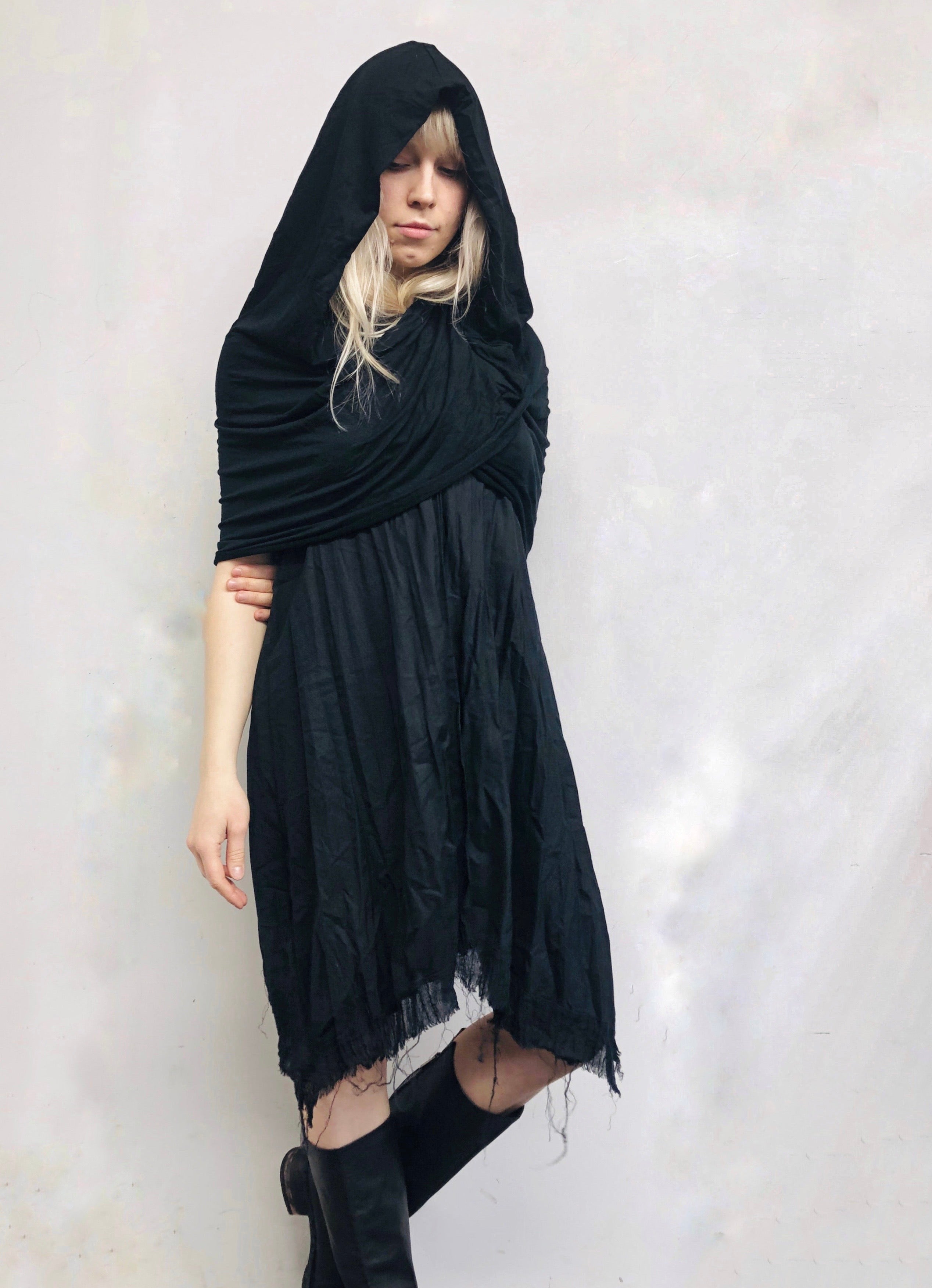 Spring '26 Reissue: Mythic Cowl in Black French Jersey (In Stock)
