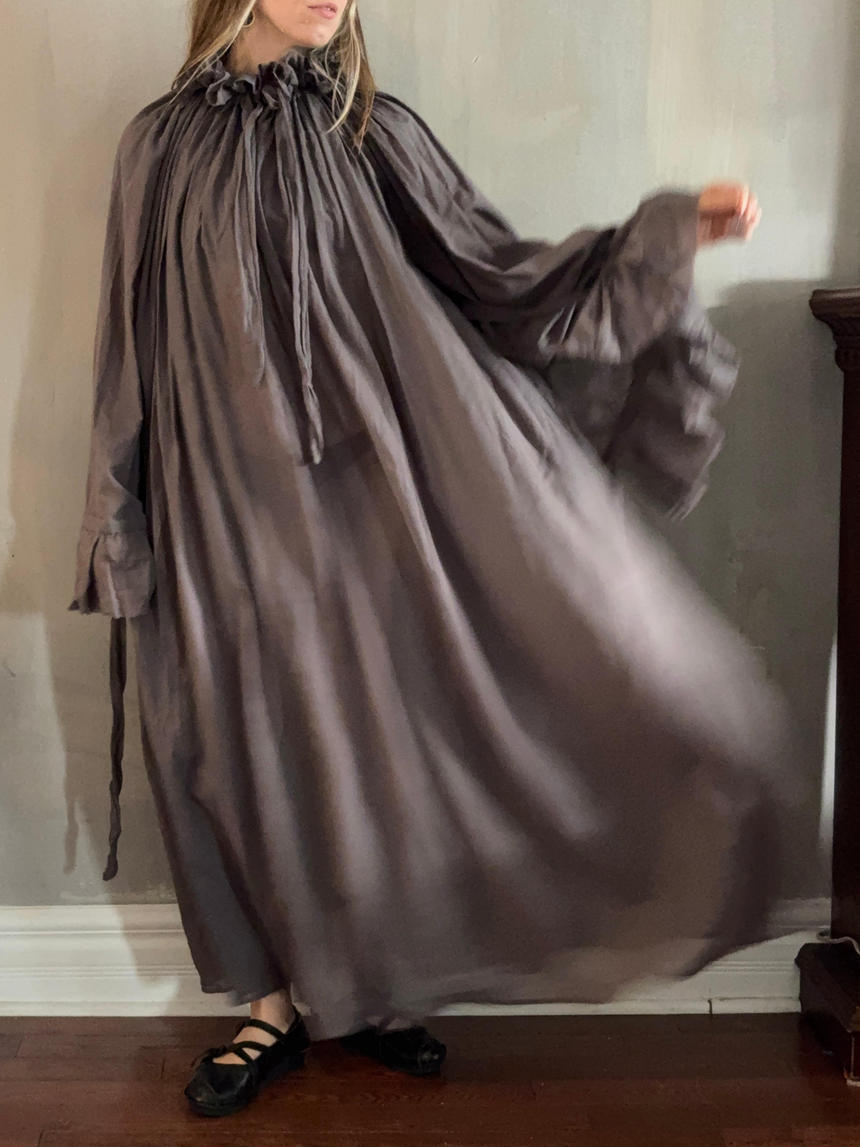 Ultra Maxi Alchemist Chemise in Lavender Smoke Cotton Gauze (Pre-Order)