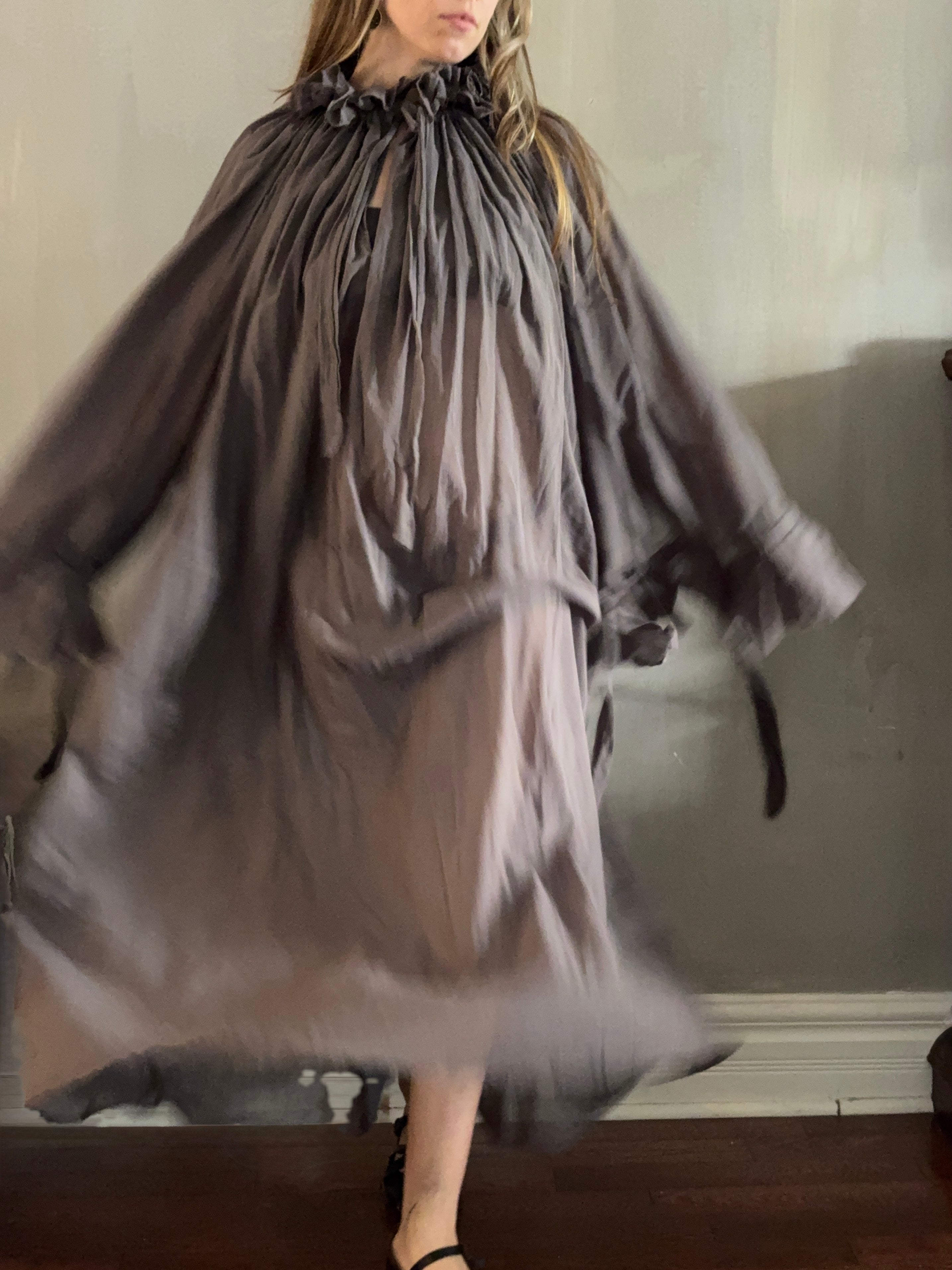 Ultra Maxi Alchemist Chemise in Lavender Smoke Cotton Gauze (Pre-Order)