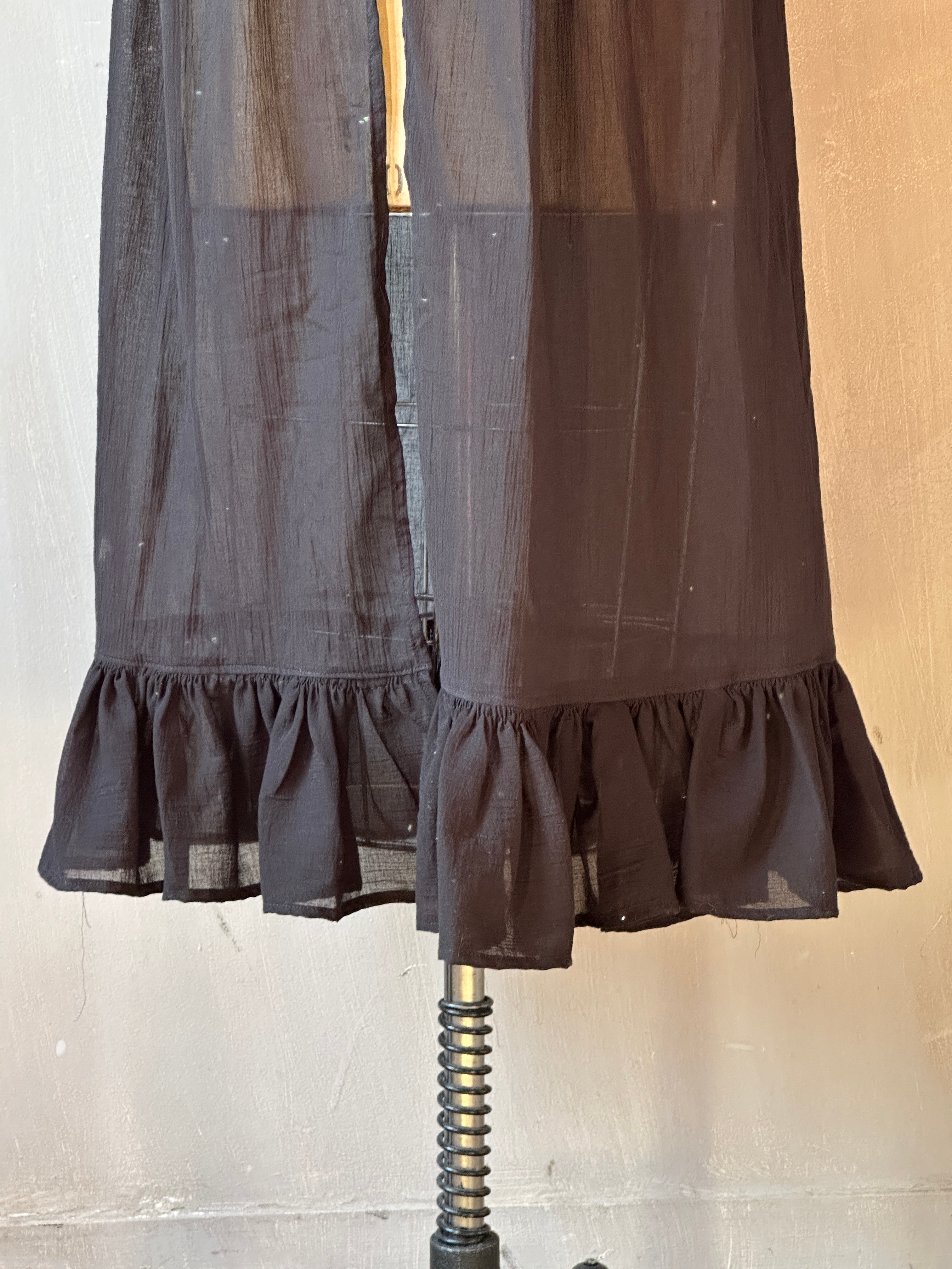 Spring '25: Chemise de la Reine Duster in Black Voile