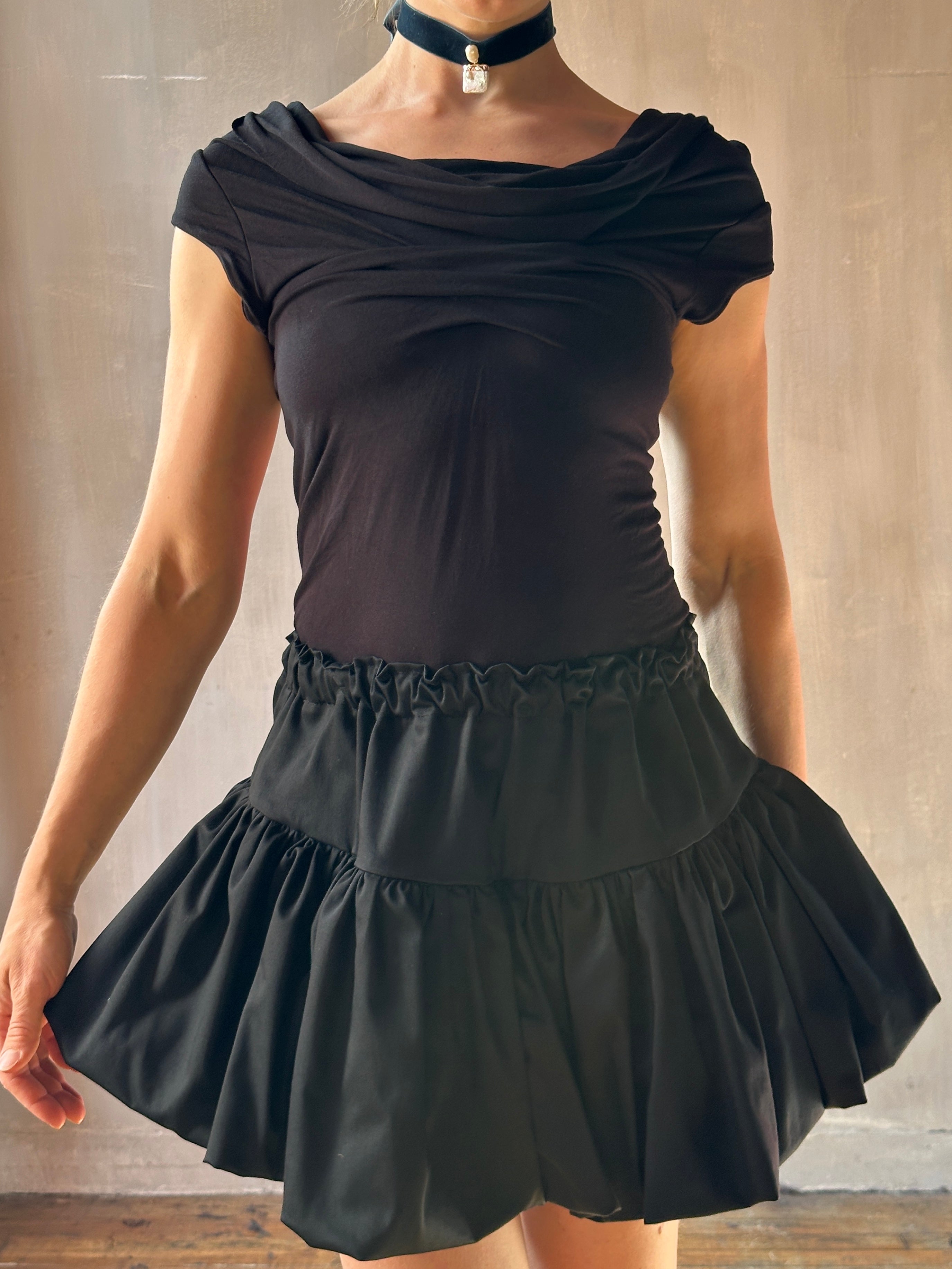 Spring '25: Bubble Skort in Cotton Sateen
