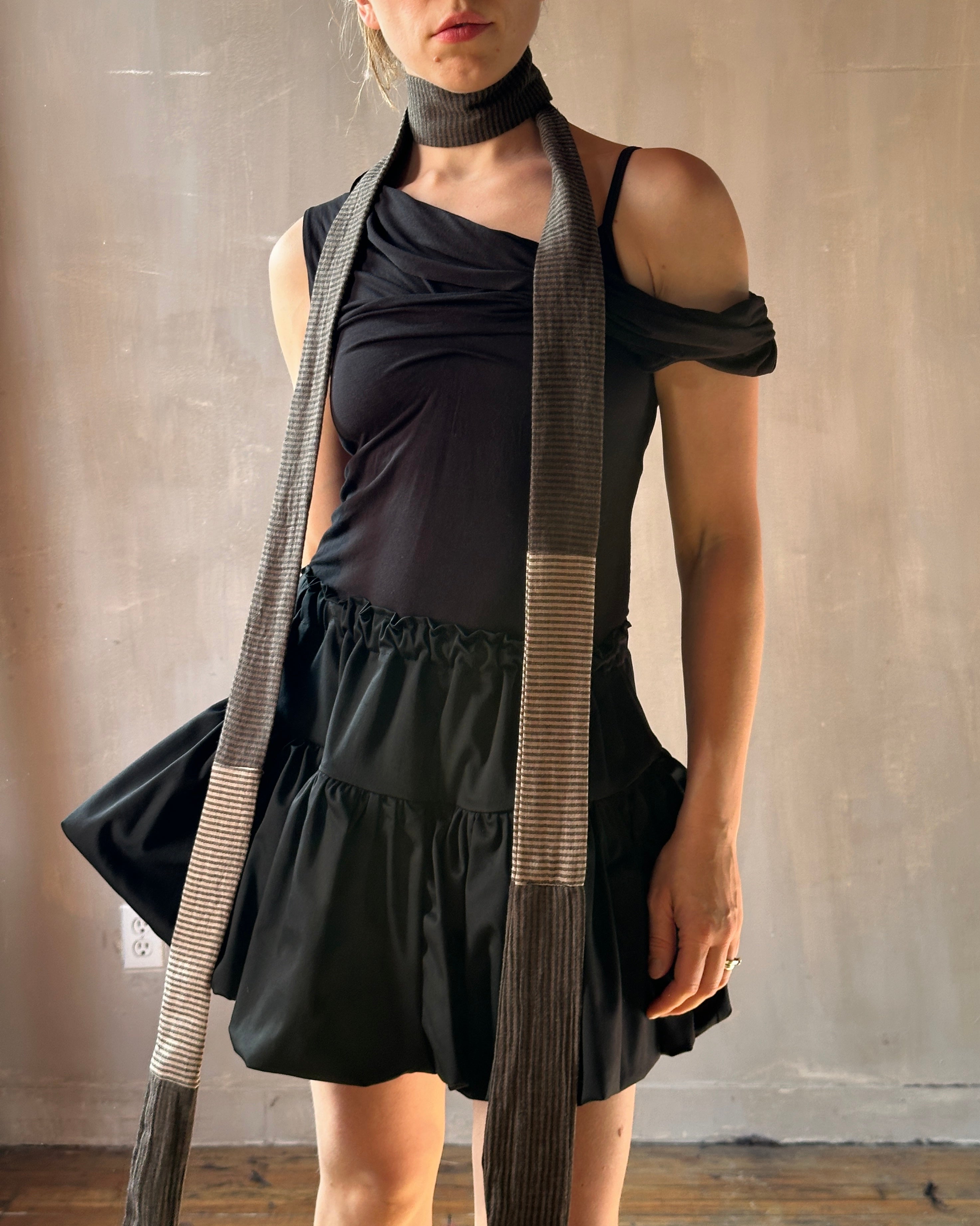 Spring '25:  Extra-Long Skinny Scarf in Multi-Stripe