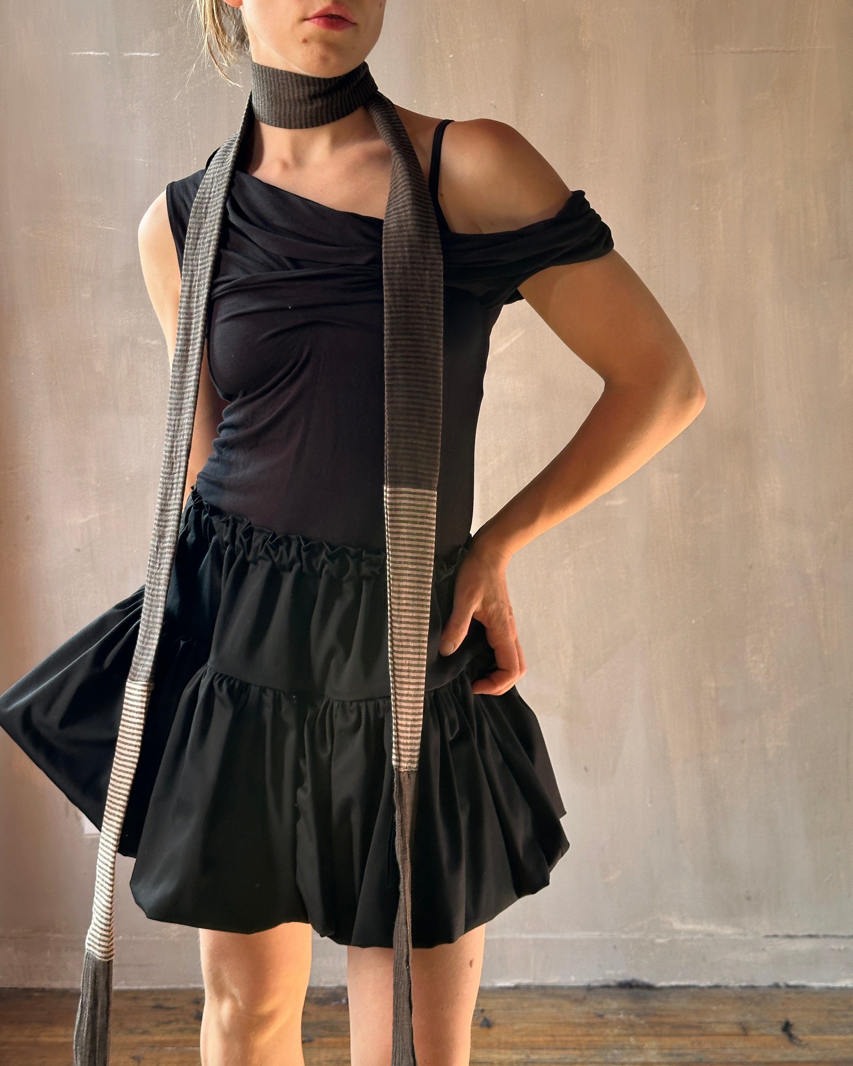 Spring '25:  Extra-Long Skinny Scarf in Multi-Stripe