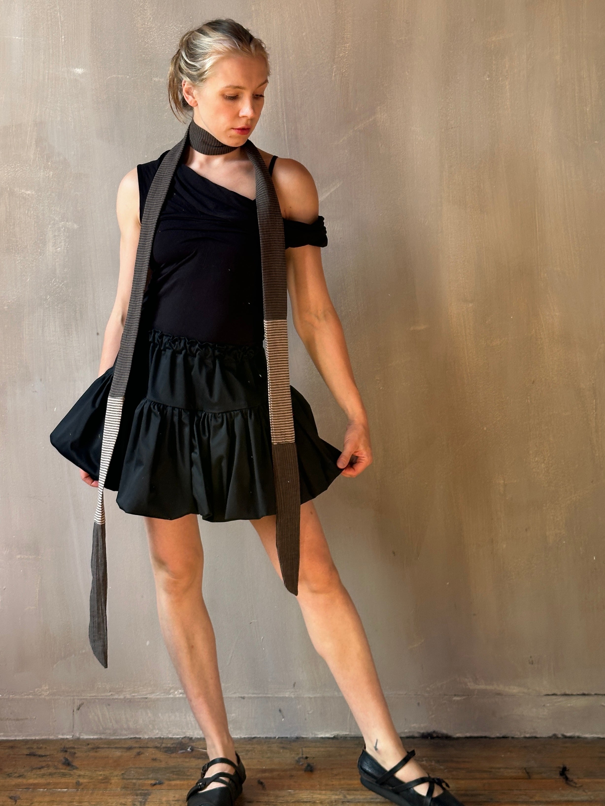 Spring '25:  Extra-Long Skinny Scarf in Multi-Stripe