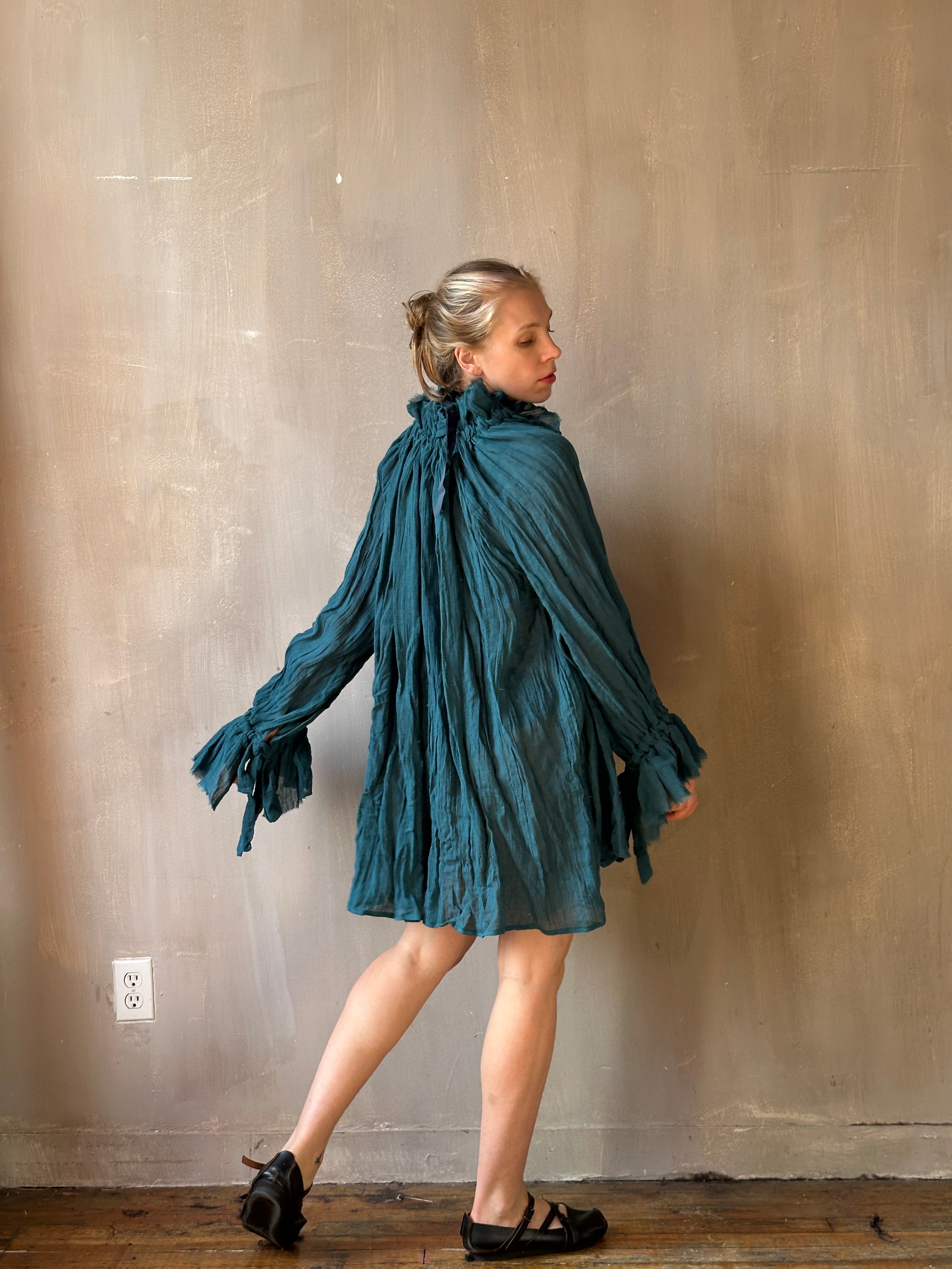 Alchemist Chemise in Teal Linen