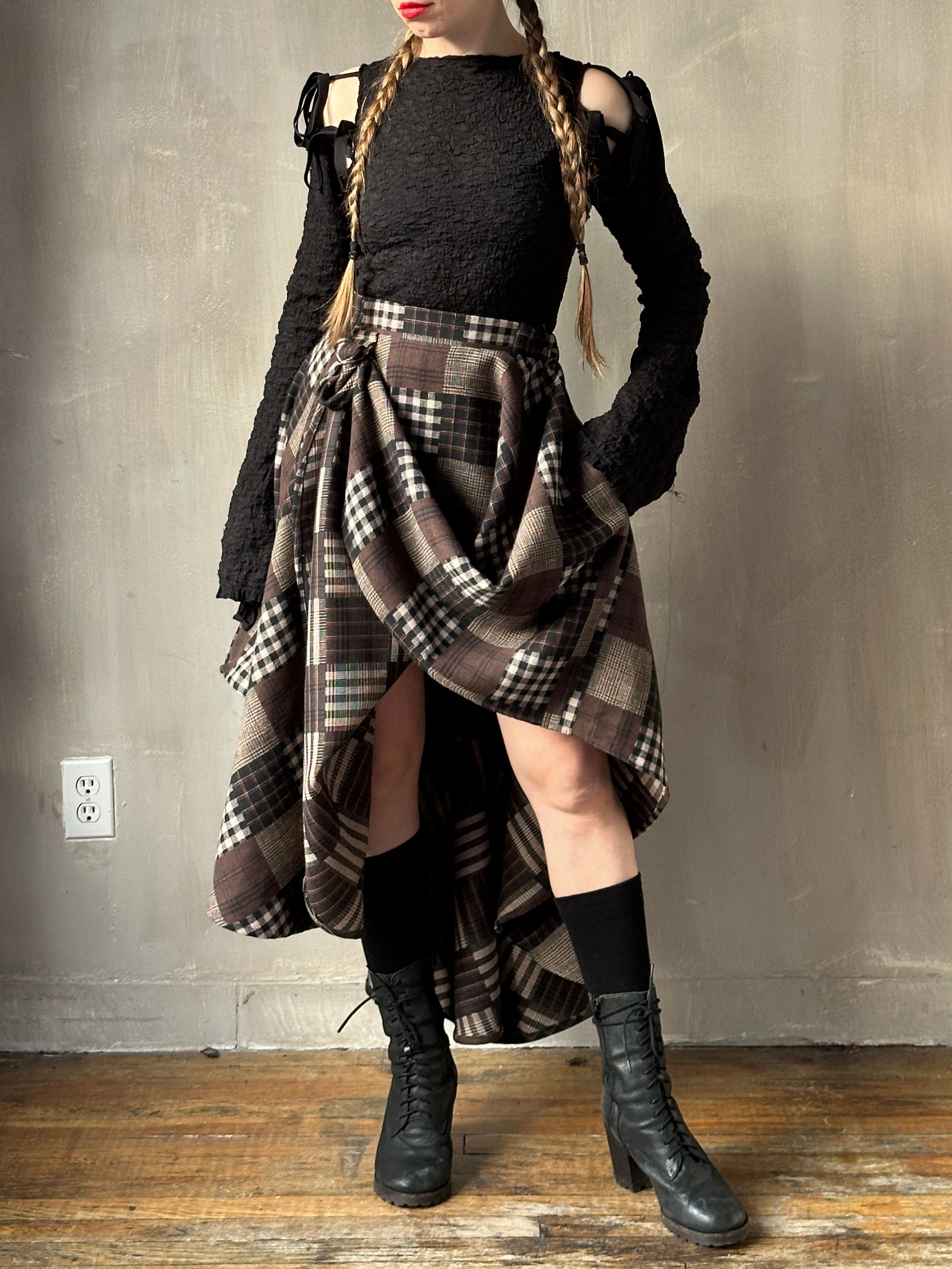 Winter '26: Pastorale Skirt in Patchwork Plaid Cotton (Pre-Order)