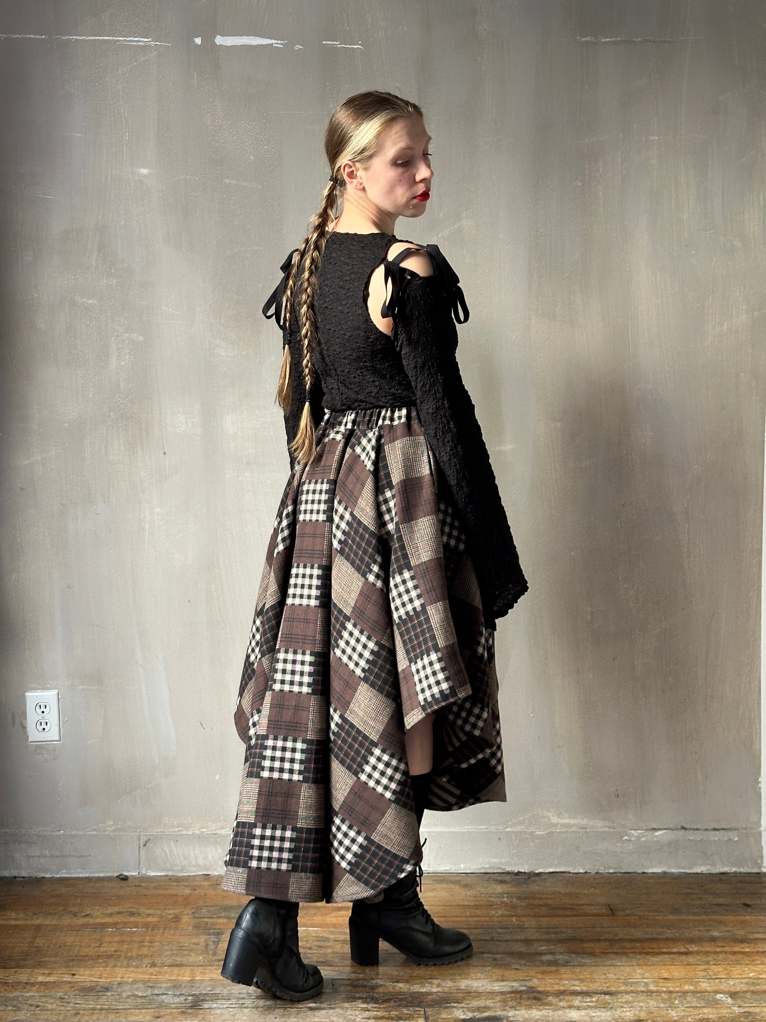 Winter '26: Pastorale Skirt in Patchwork Plaid Cotton (Pre-Order)