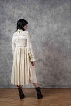 FW23 "Edith" Lace High Collar Dress in Ivory (Limited Edition, Pre-Order)