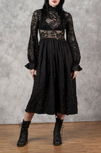 FW23 "Edith" Lace High Collar Dress in Black (Limited Edition, Pre-Order)