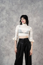 FW23 Lace High Collar Top In Ivory (Pre-Order)