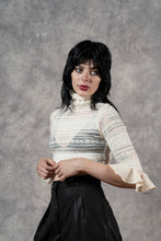 FW23 Lace High Collar Top In Ivory (Pre-Order)