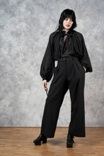 FW23 Wide Leg Trouser in Black Cotton (Pre-Order, Limited Edition)