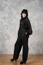 FW23 Wide Leg Trouser in Black Cotton (Pre-Order, Limited Edition)