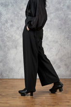 FW23 Wide Leg Trouser in Black Cotton (Pre-Order, Limited Edition)