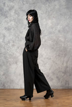 FW23 Wide Leg Trouser in Black Cotton (Pre-Order, Limited Edition)