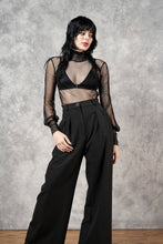 FW23 Wide Leg Trouser in Black Cotton (Pre-Order, Limited Edition)