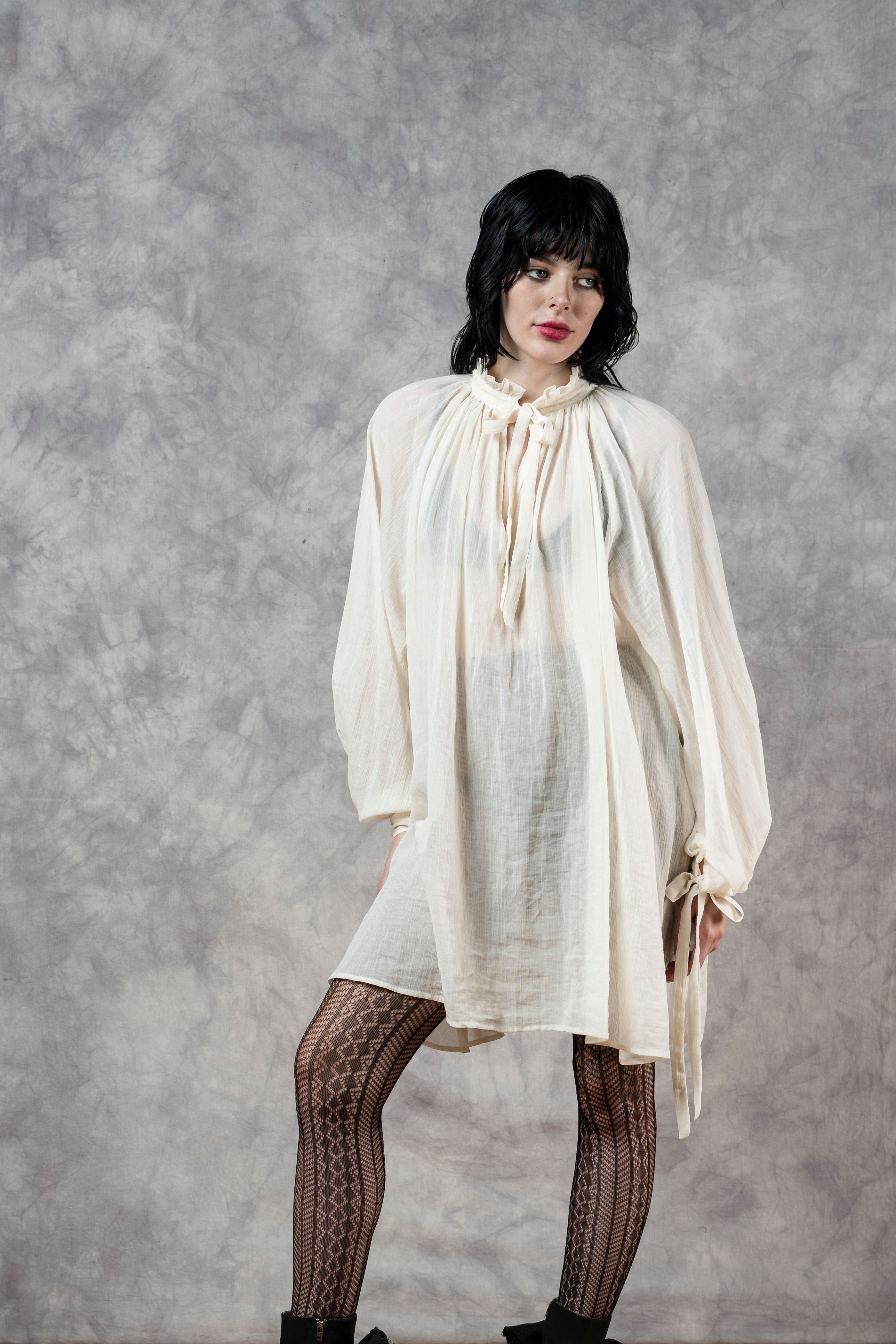 Baudelaire Chemise in Parchment Cotton Gauze (Pre-Order)