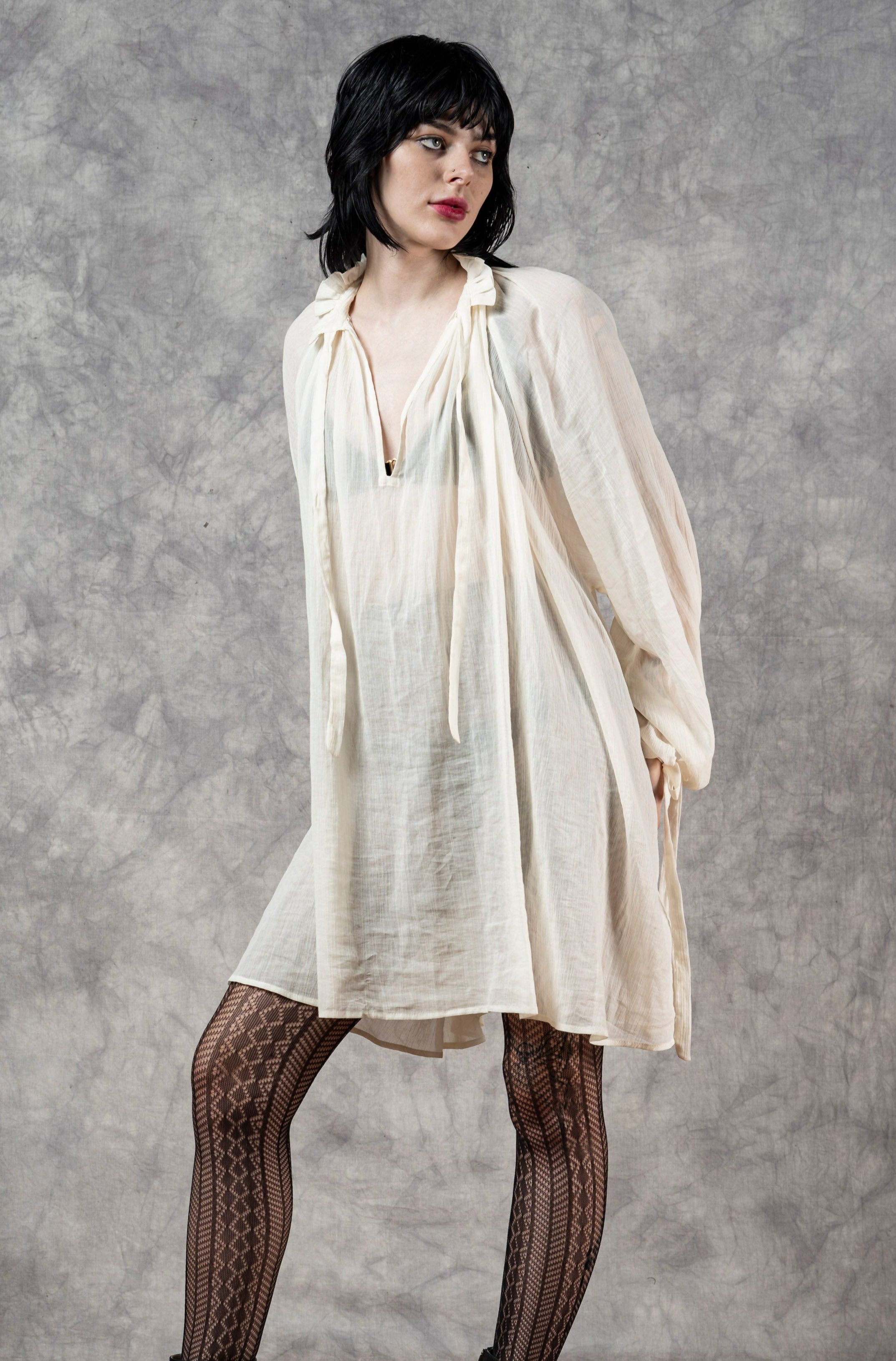 Baudelaire Chemise in Parchment Cotton Gauze (Pre-Order)