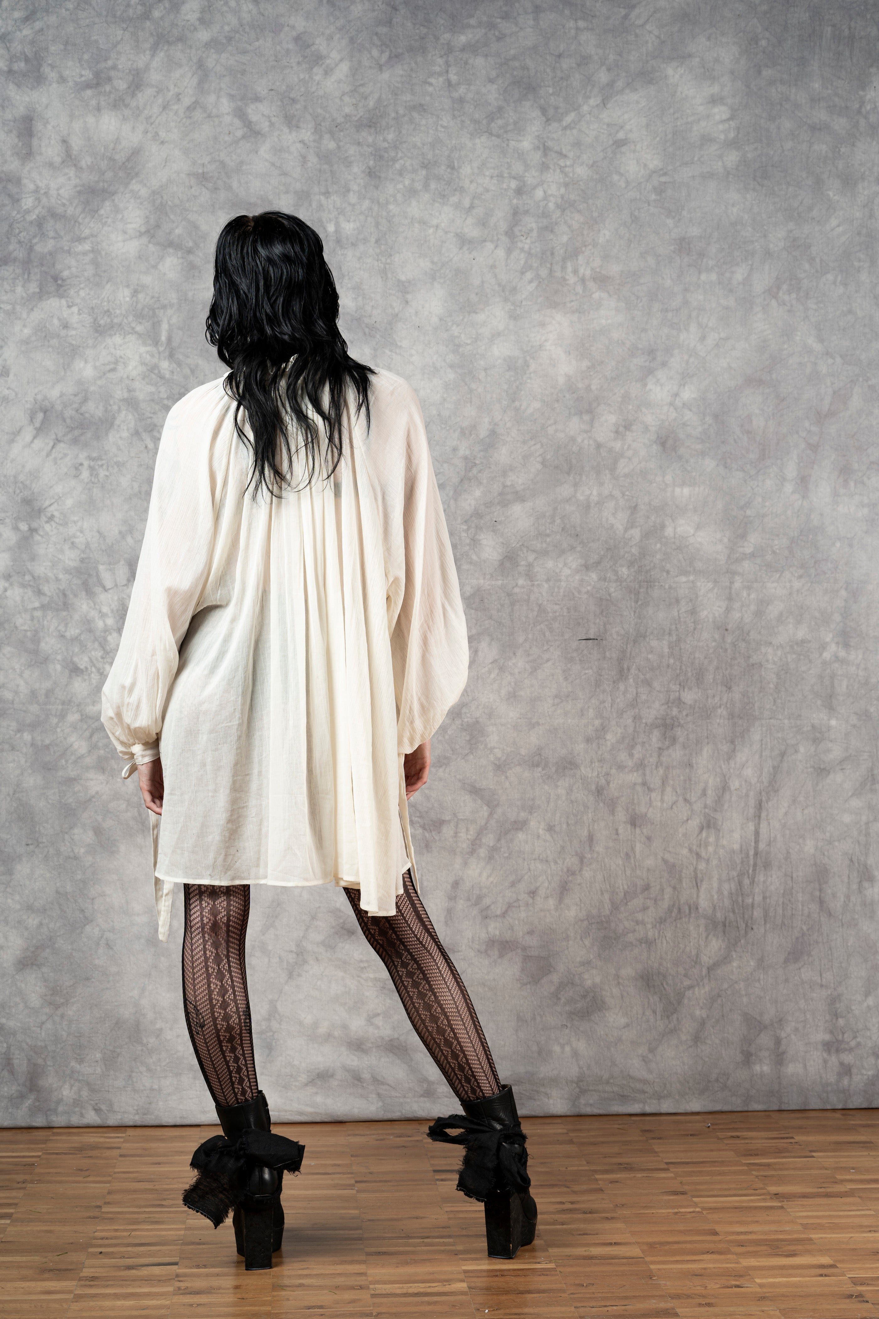Baudelaire Chemise in Parchment Cotton Gauze (Pre-Order)
