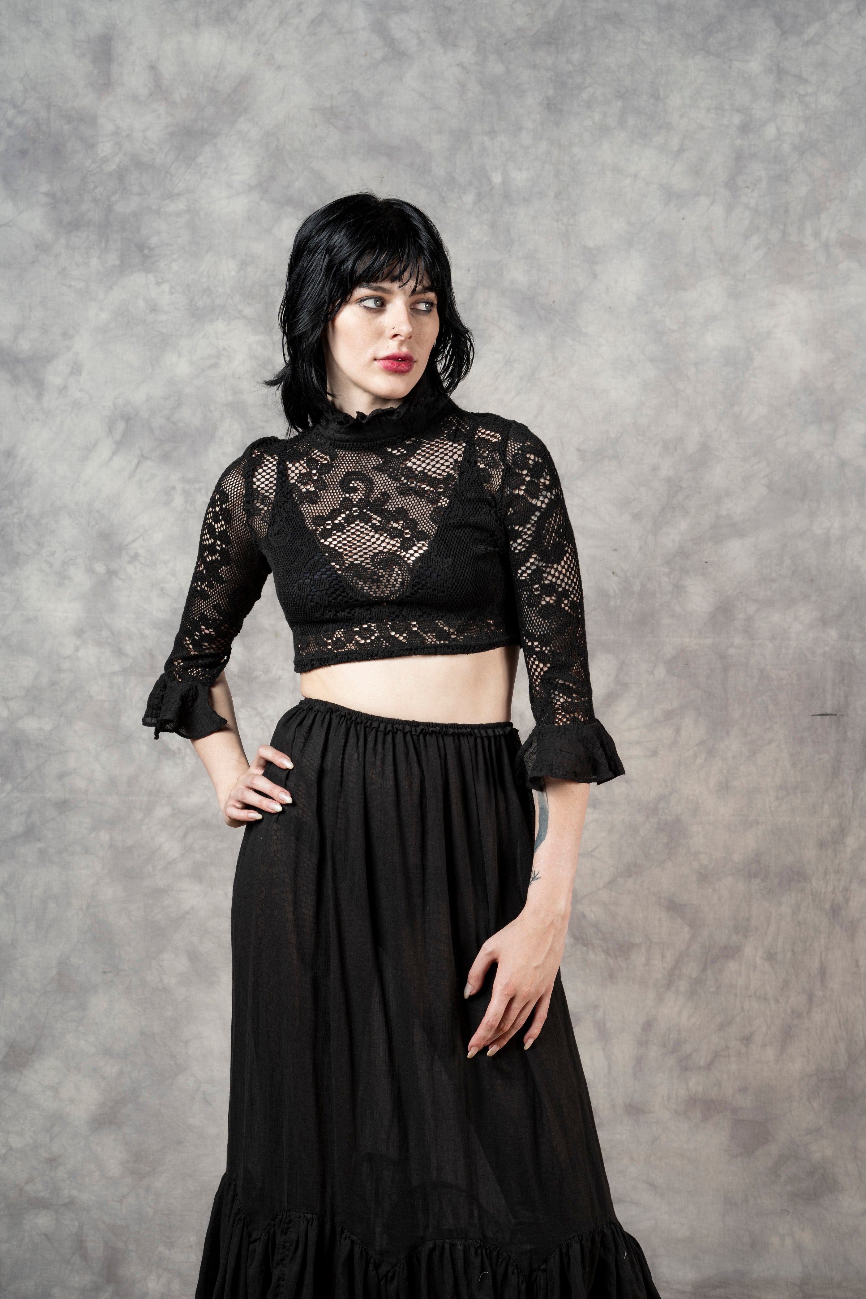 Semi-Sheer Petticoat Skirt