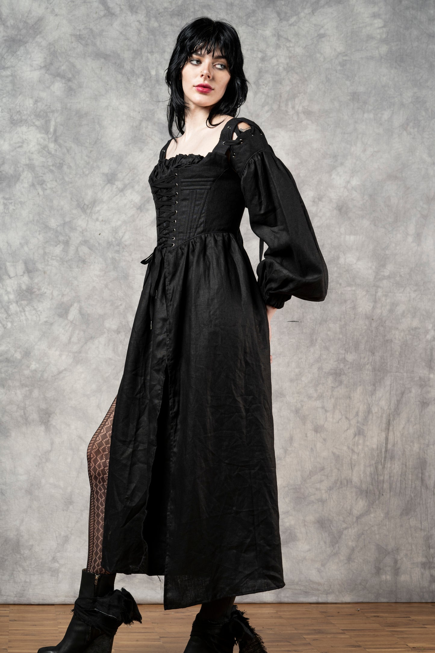 Caterina Dress with Bishop Sleeves