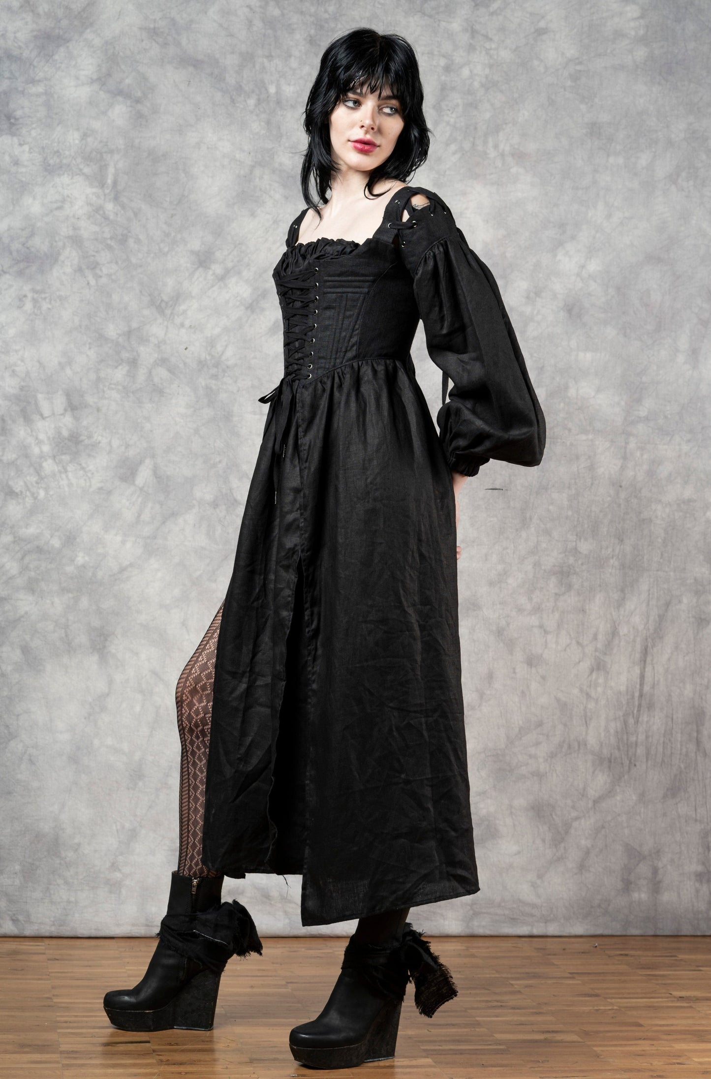 Caterina Dress with Bishop Sleeves