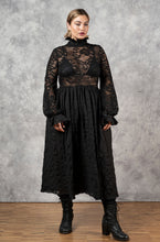 FW23 "Edith" Lace High Collar Dress in Black (Limited Edition, Pre-Order)