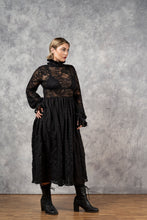 FW23 "Edith" Lace High Collar Dress in Black (Limited Edition, Pre-Order)