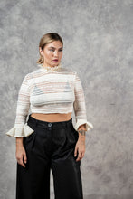 FW23 Lace High Collar Top In Ivory (Pre-Order)