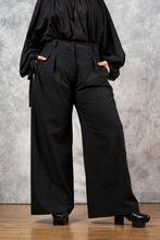 FW23 Wide Leg Trouser in Black Cotton (Pre-Order, Limited Edition)