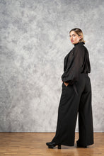 FW23 Wide Leg Trouser in Black Cotton (Pre-Order, Limited Edition)