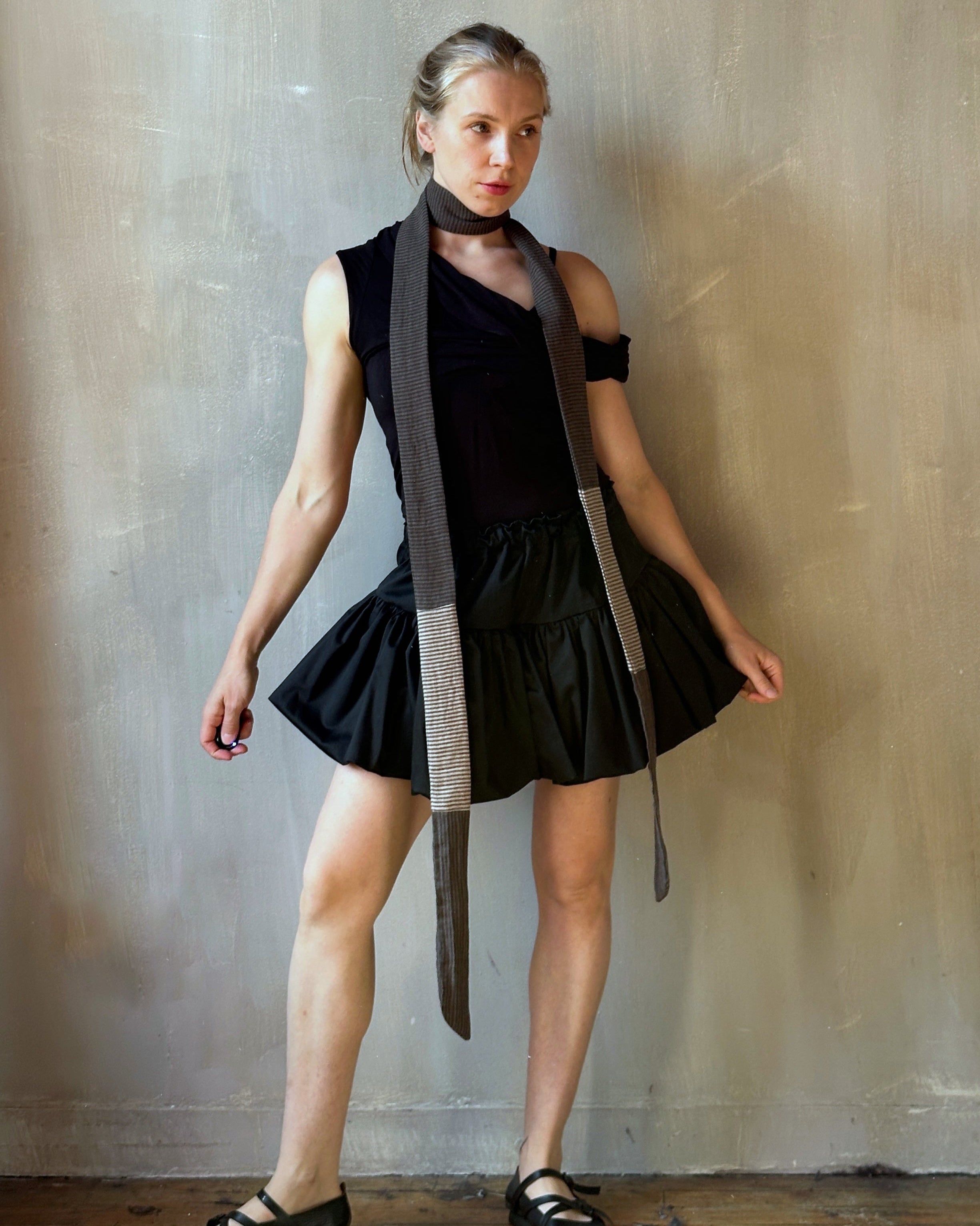 Spring '25:  Extra-Long Skinny Scarf in Multi-Stripe