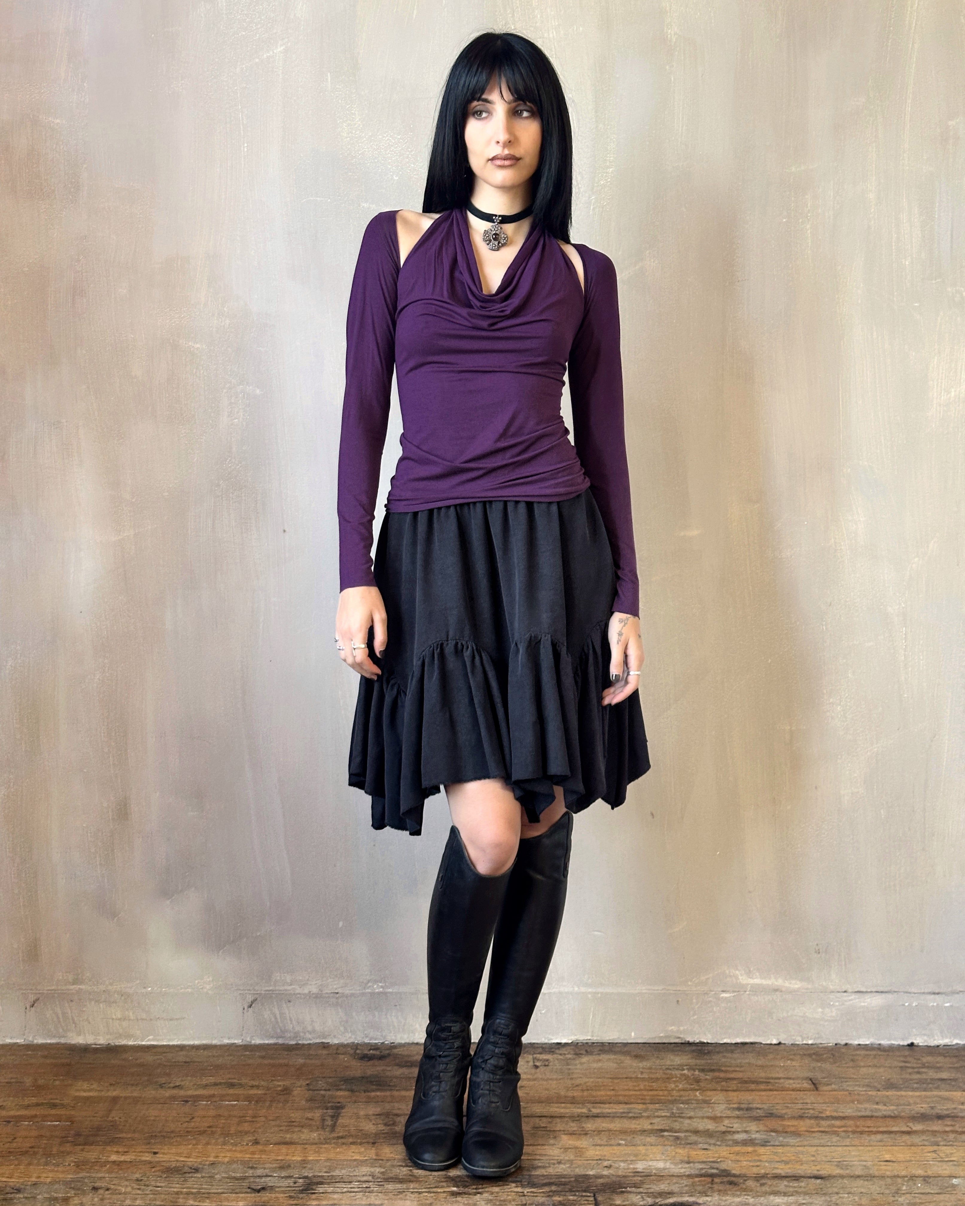 FW'24:  Halter Shrug Top in Purple Nightshade (In Stock)