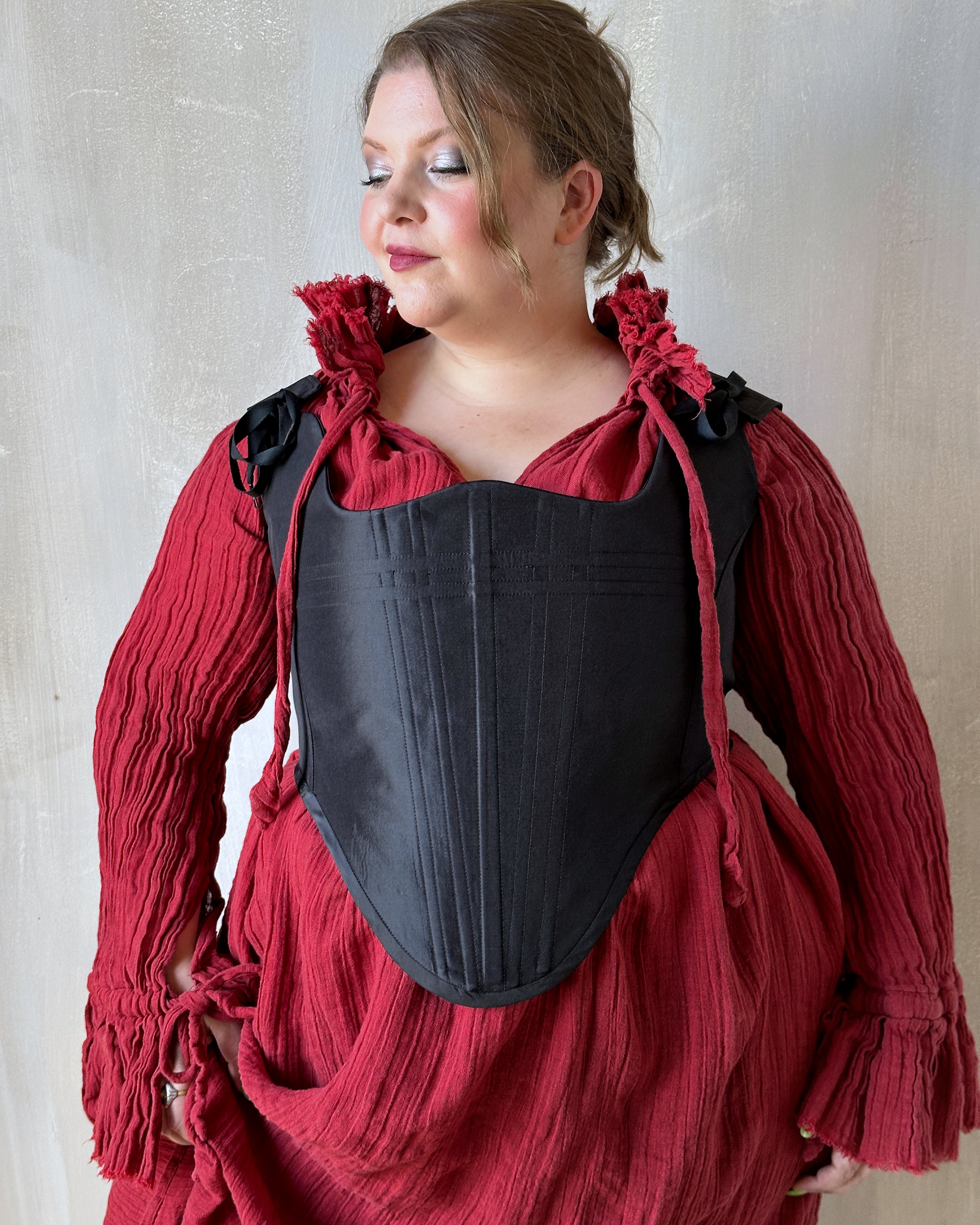 Ultra Maxi Alchemist Chemise in Burnt Red Linen (Pre-Order)
