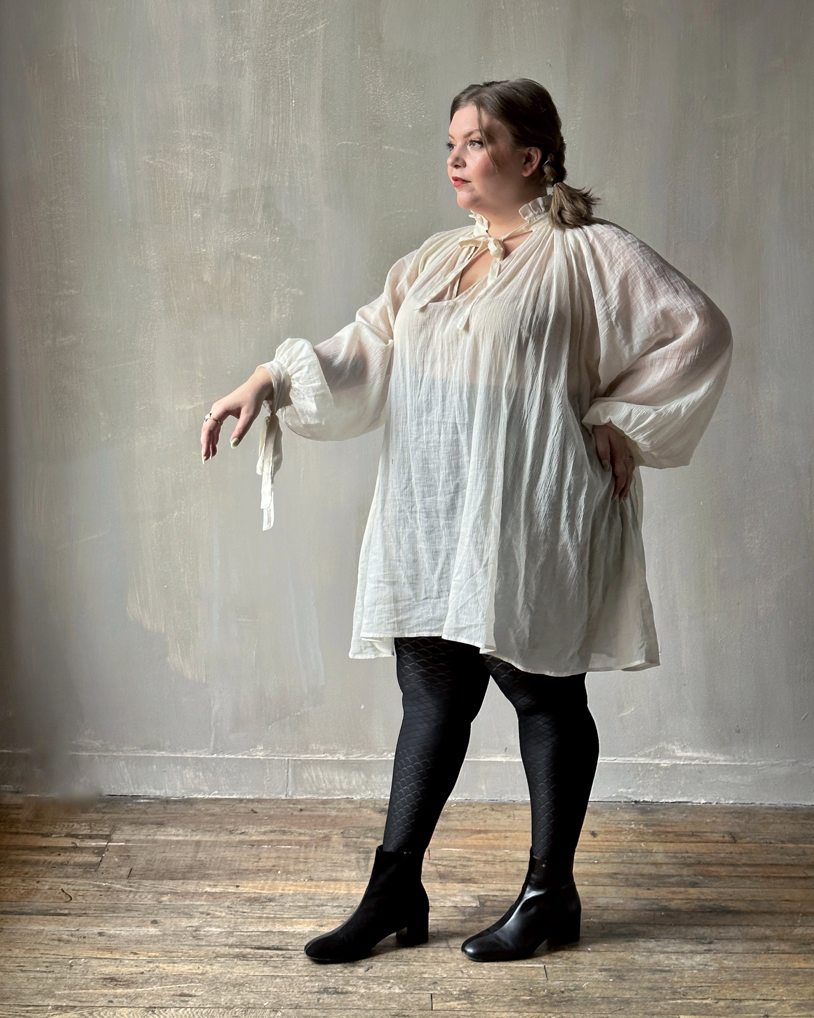 Baudelaire Chemise in Parchment Cotton Gauze (Pre-Order)