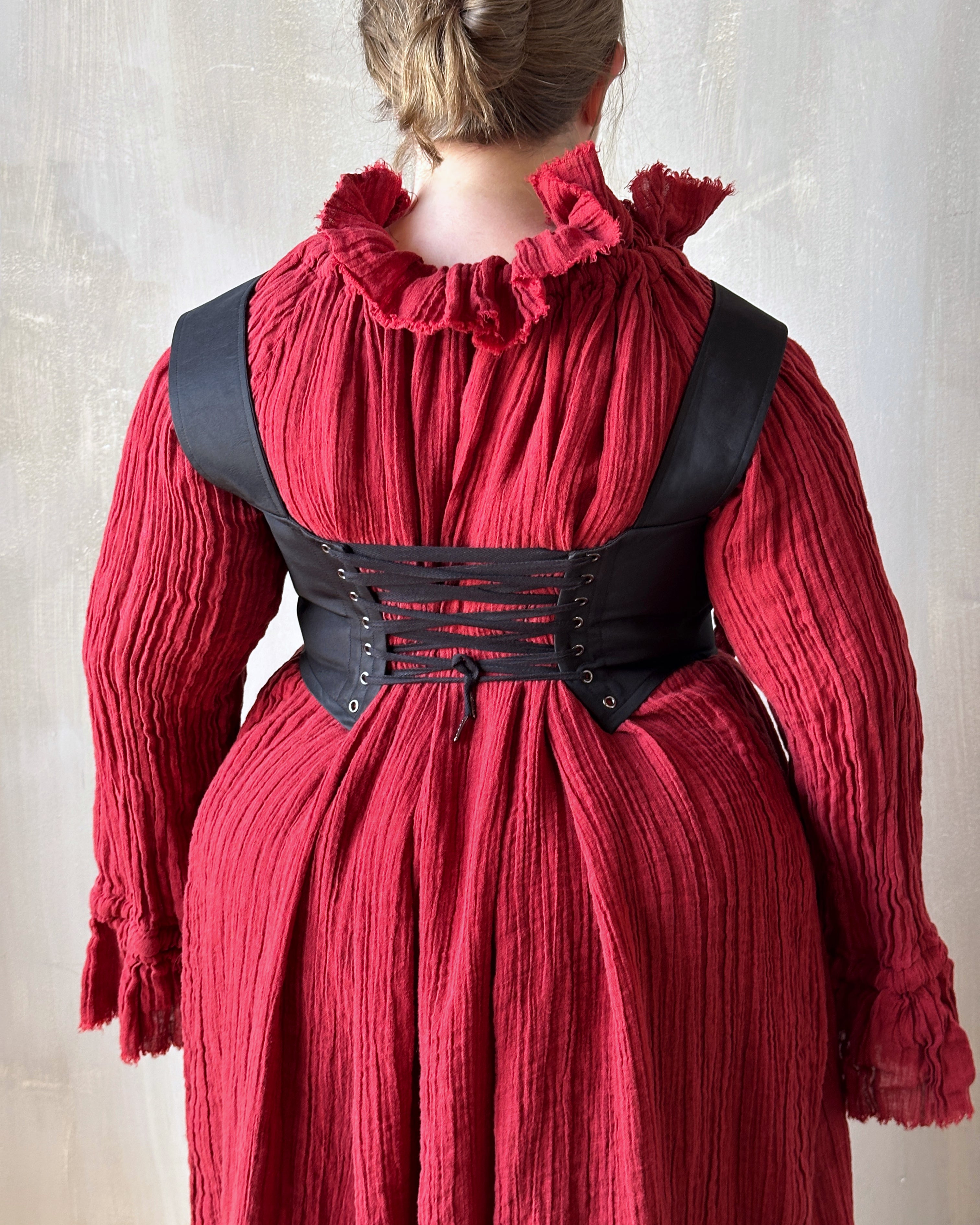 Ultra Maxi Alchemist Chemise in Burnt Red Linen (Pre-Order)