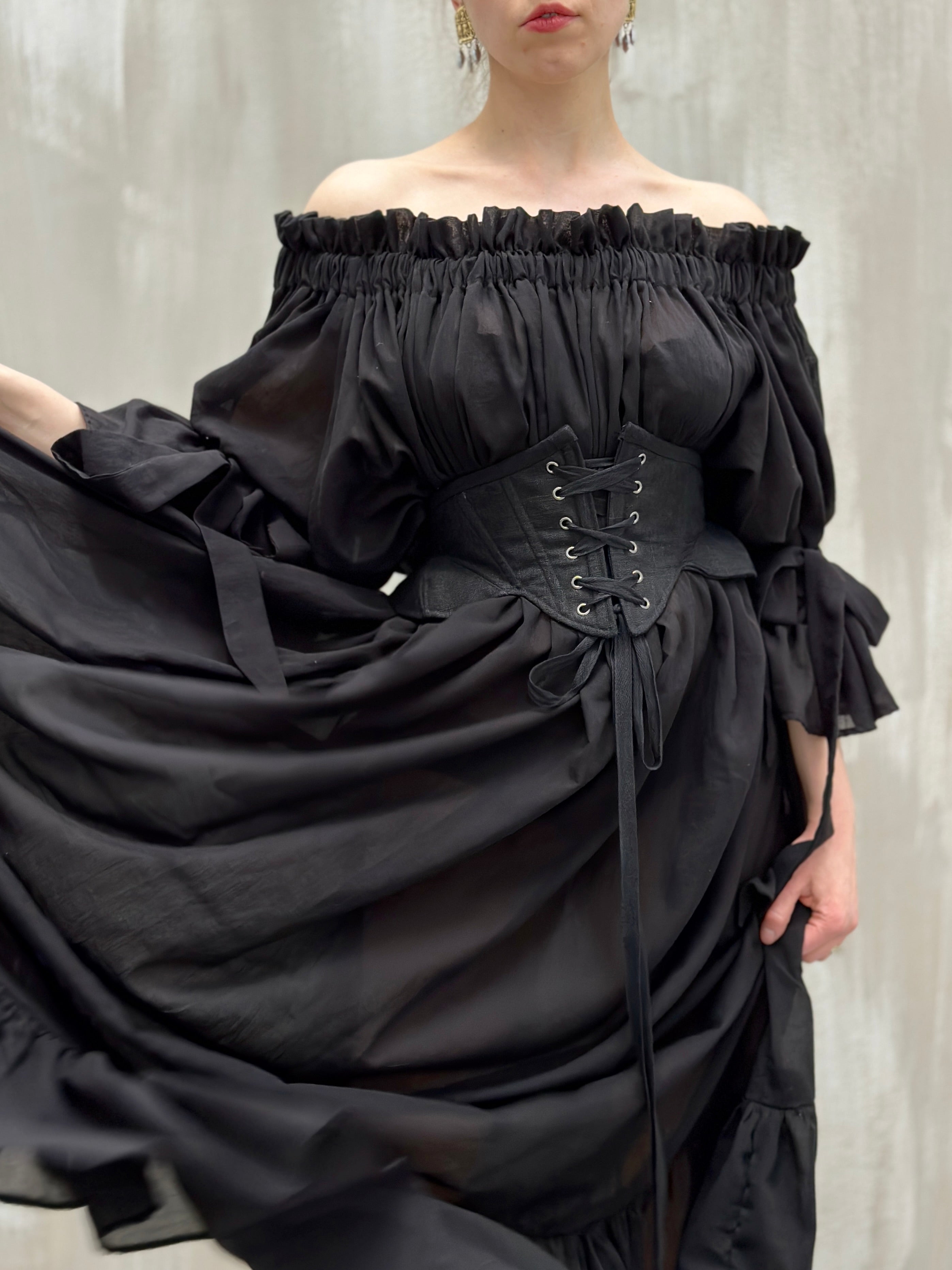 Maxi Paperbag Gown in Cotton Voile (Made-to-Order)