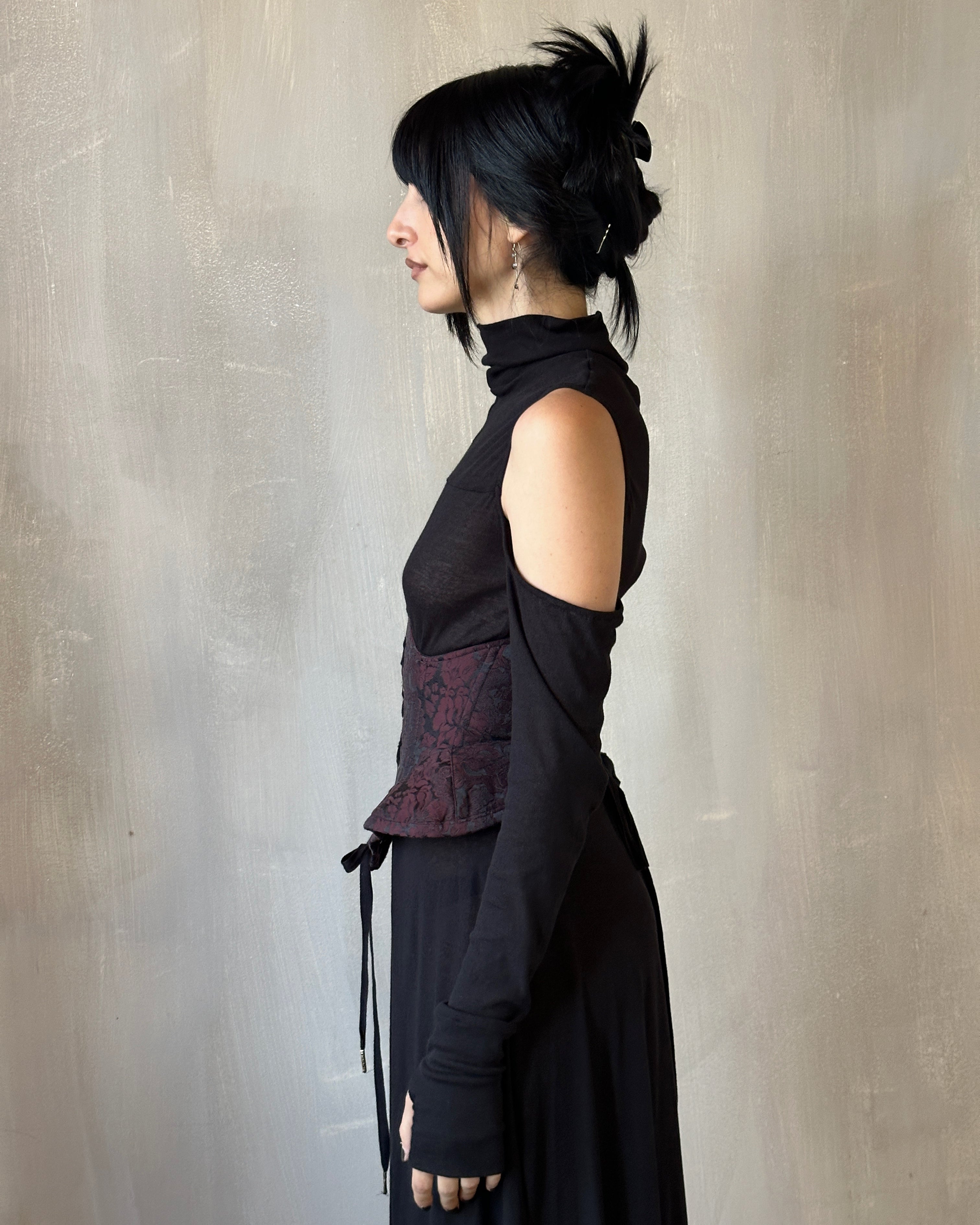 FW'24: Cross-Seam Maxi w/Armwarmer Sleeve