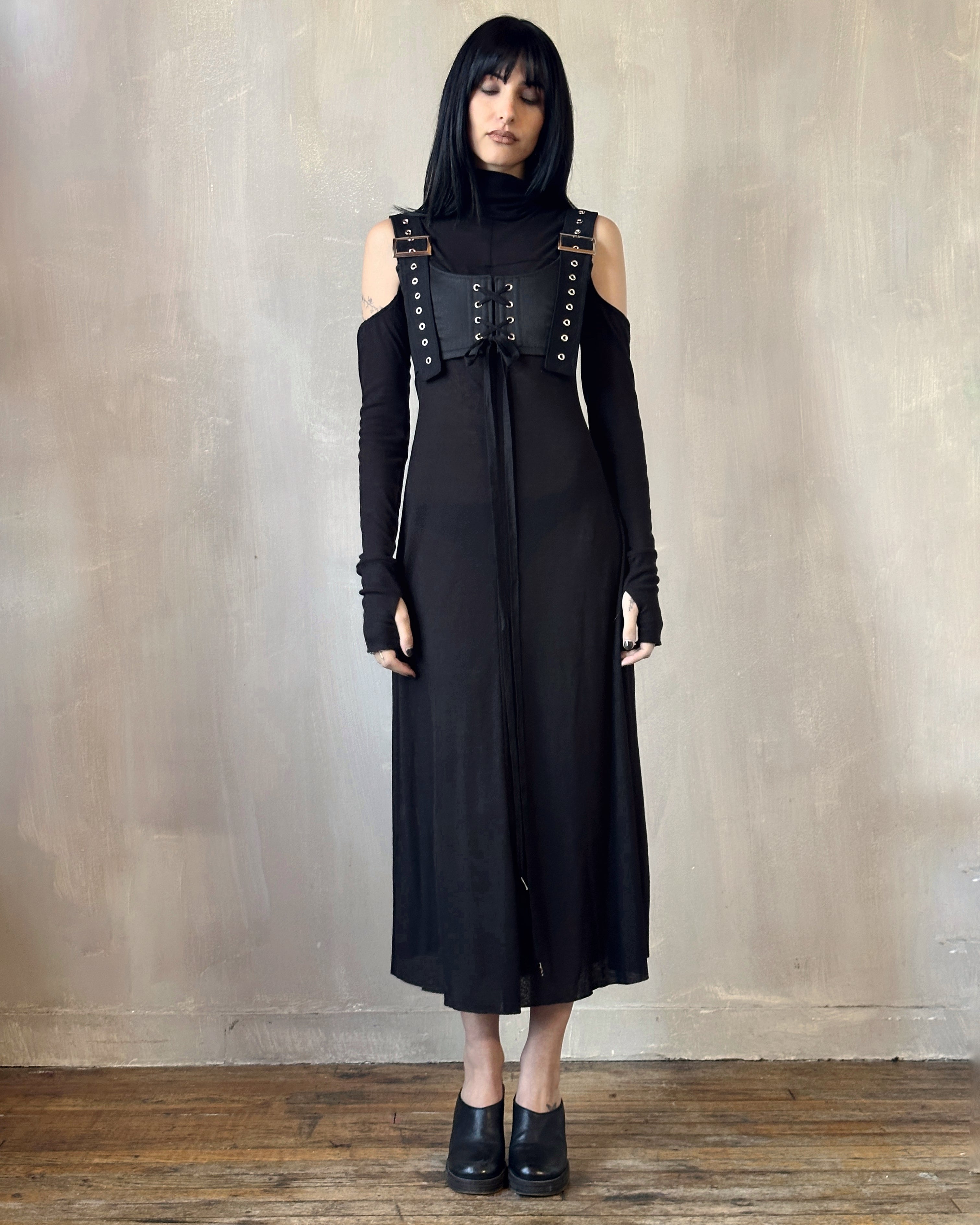 FW'24: Cross-Seam Maxi w/Armwarmer Sleeve