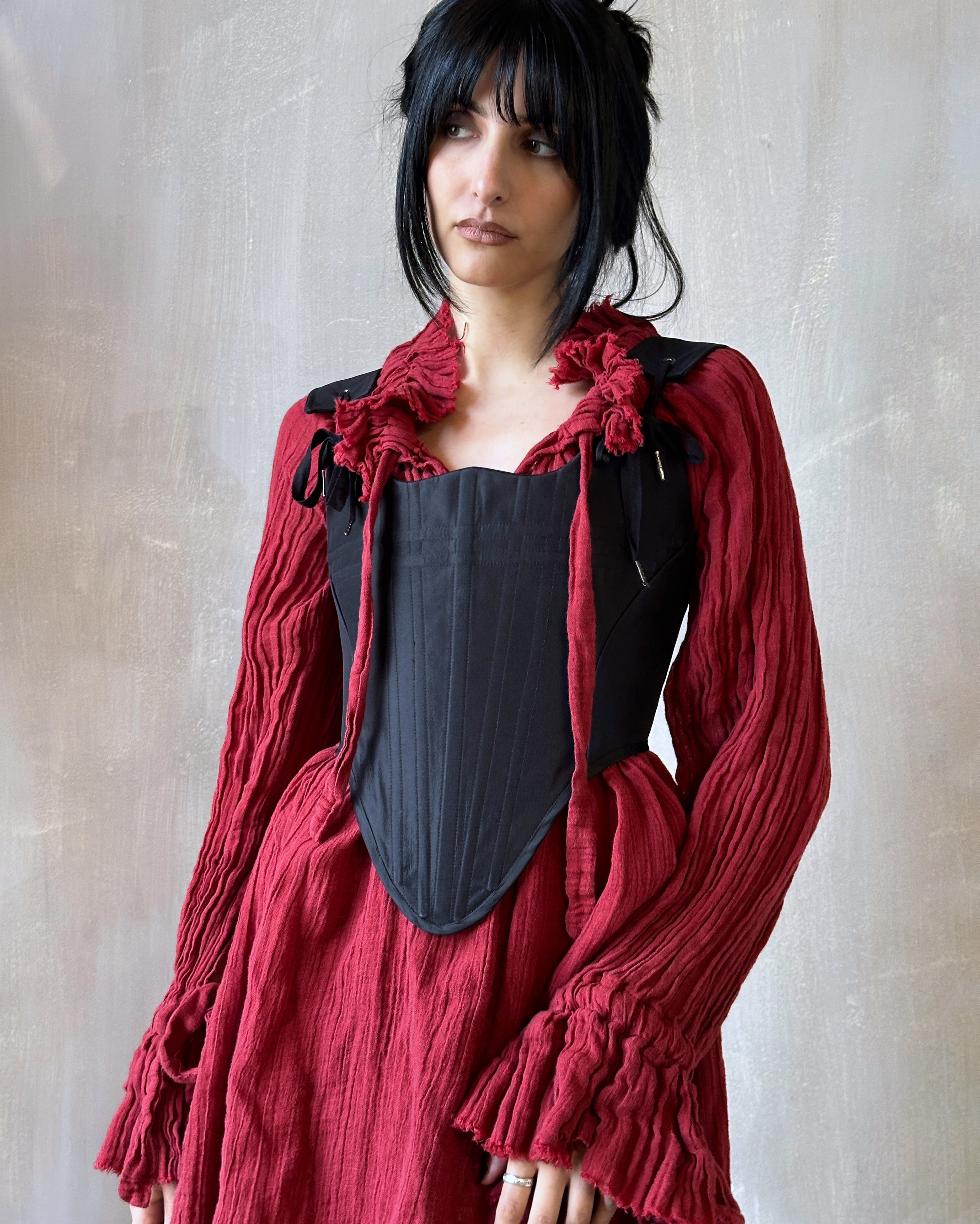 FW'24: Stays in Black Silk Damask (Pre-Order, Limited Edition)