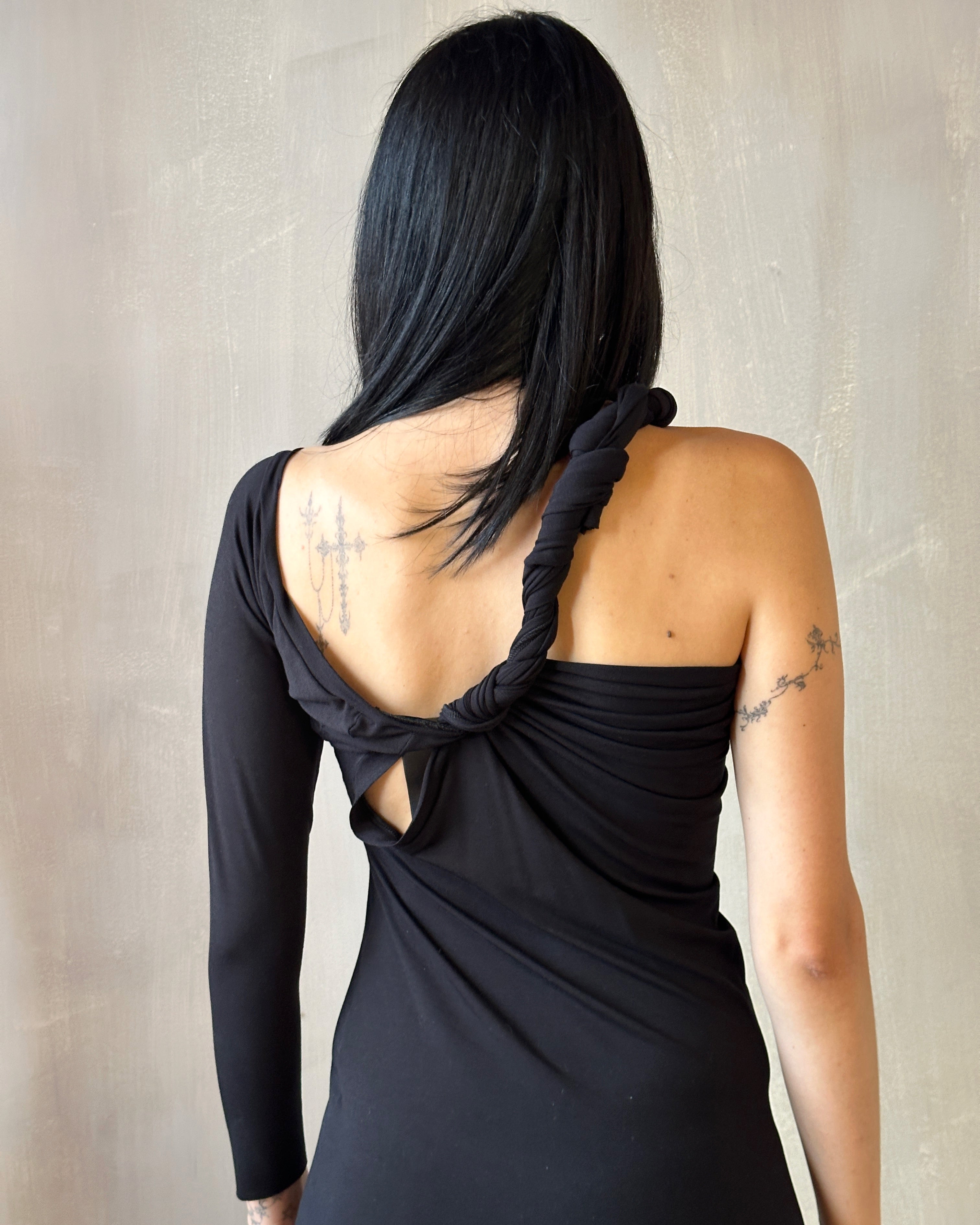 FW'24: Halter Shrug Dress Black (Pre-Order)