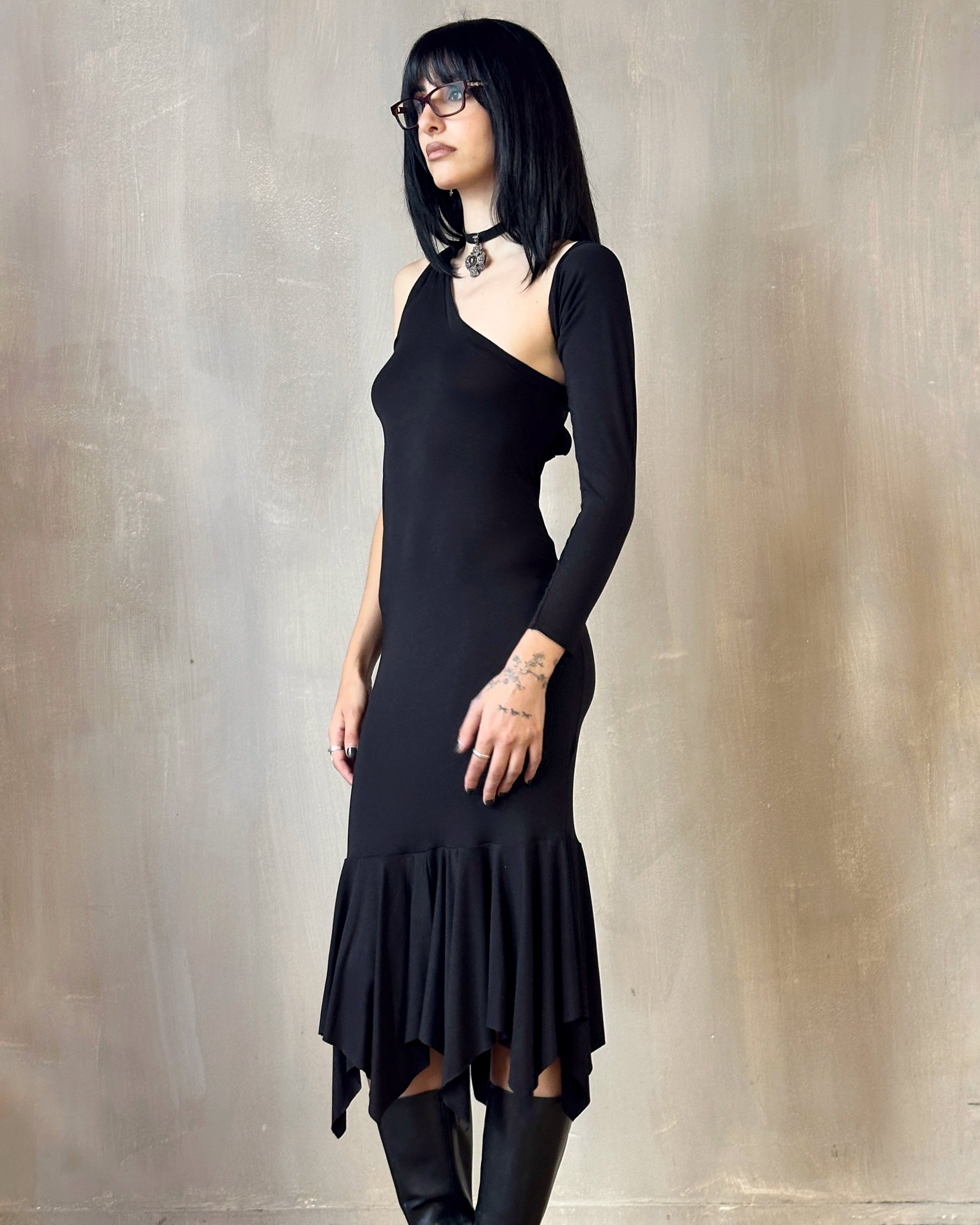 FW'24: Halter Shrug Dress Black (Pre-Order)