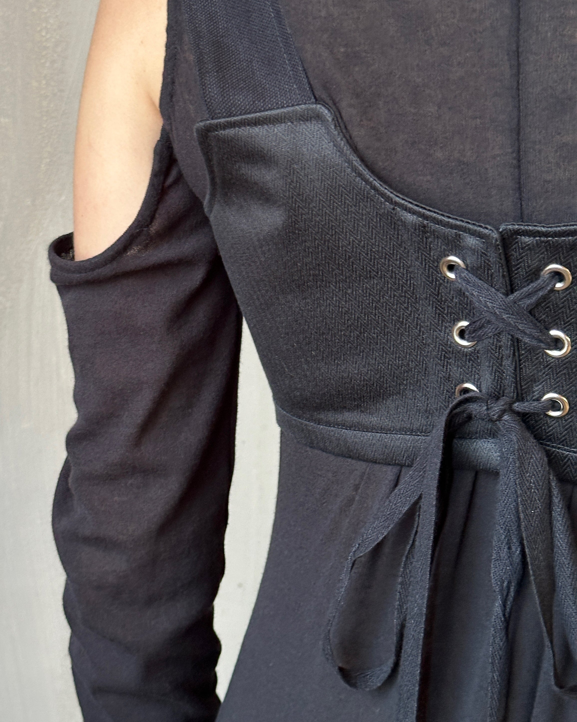 FW'24: Cross-Seam Maxi w/Armwarmer Sleeve