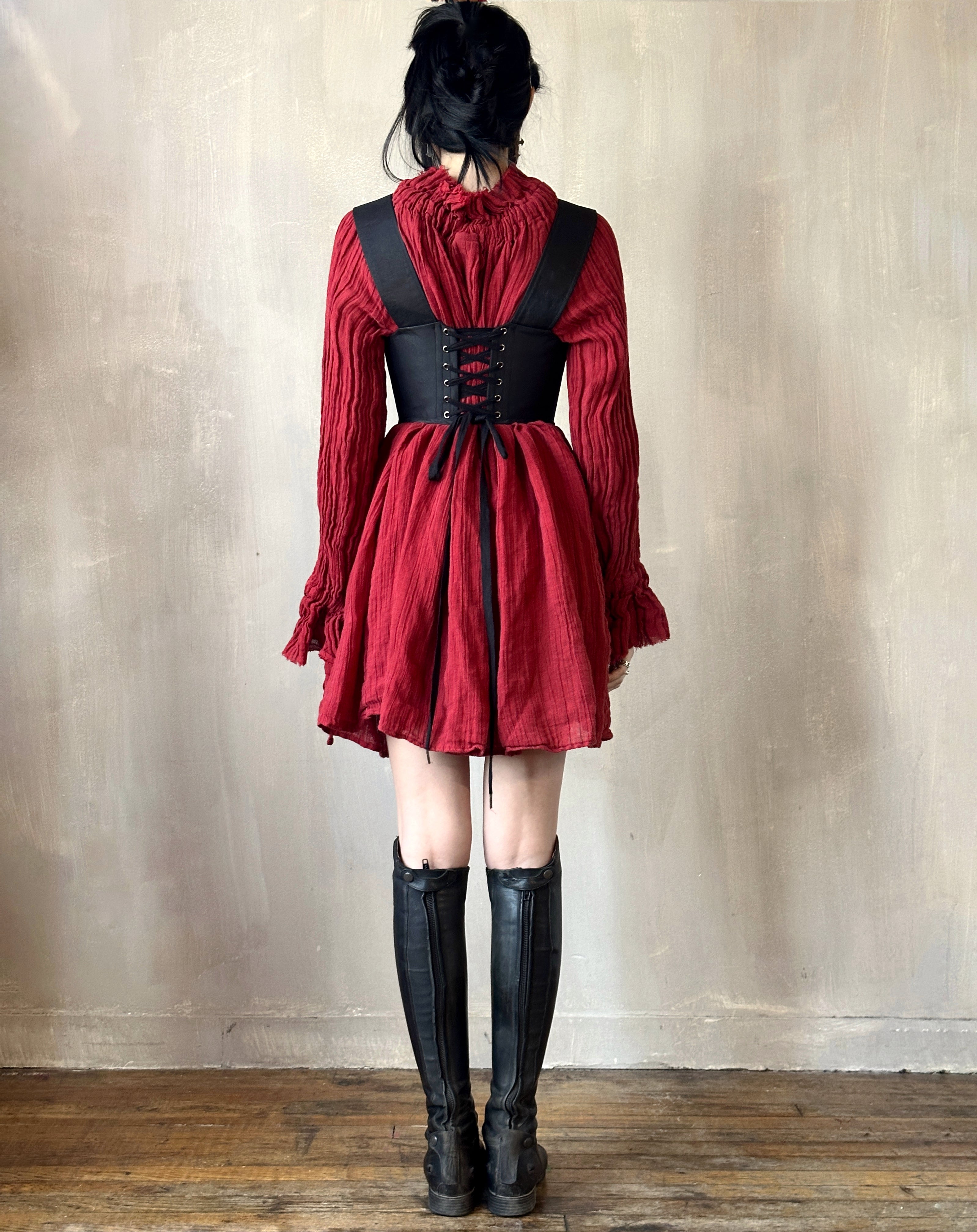 FW'24: Stays in Black Silk Damask (Pre-Order, Limited Edition)