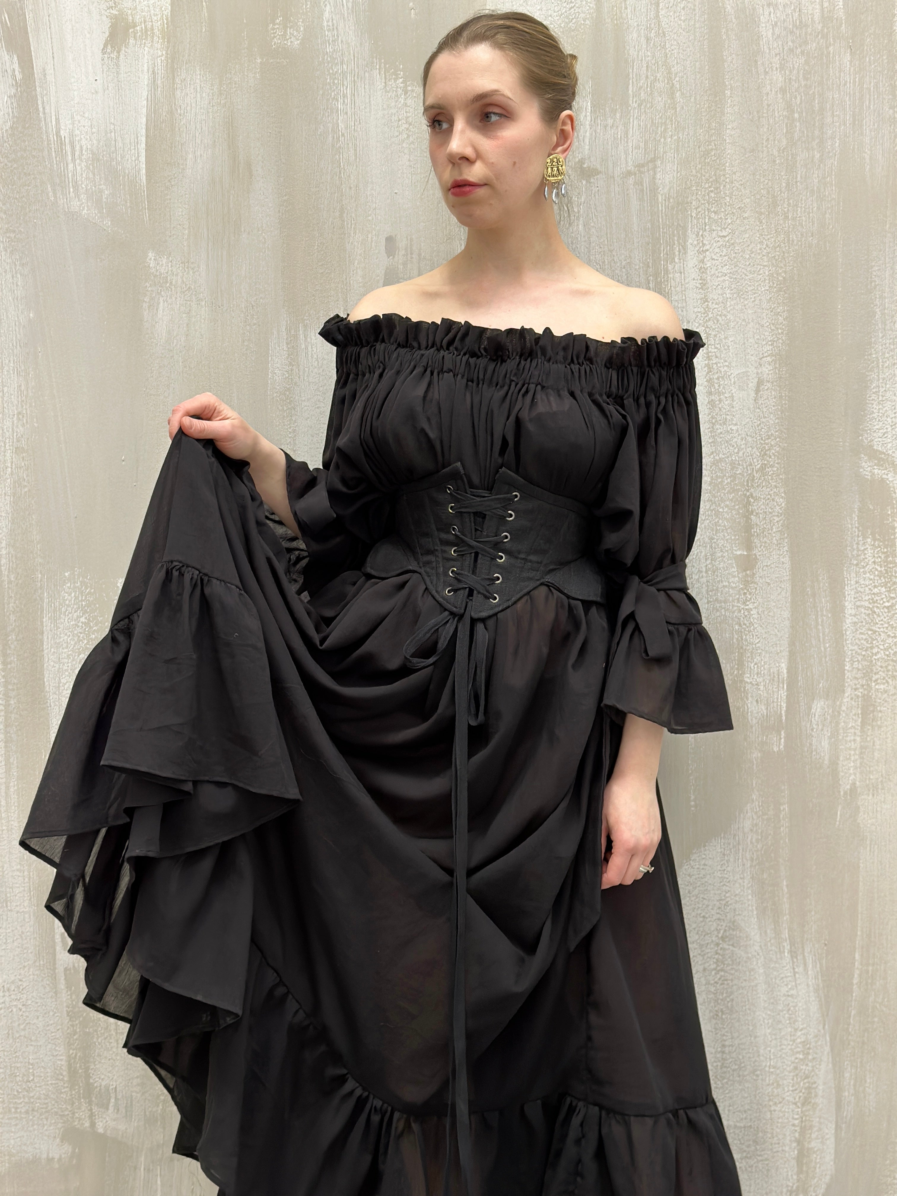 Maxi Paperbag Gown in Cotton Voile (Made-to-Order)