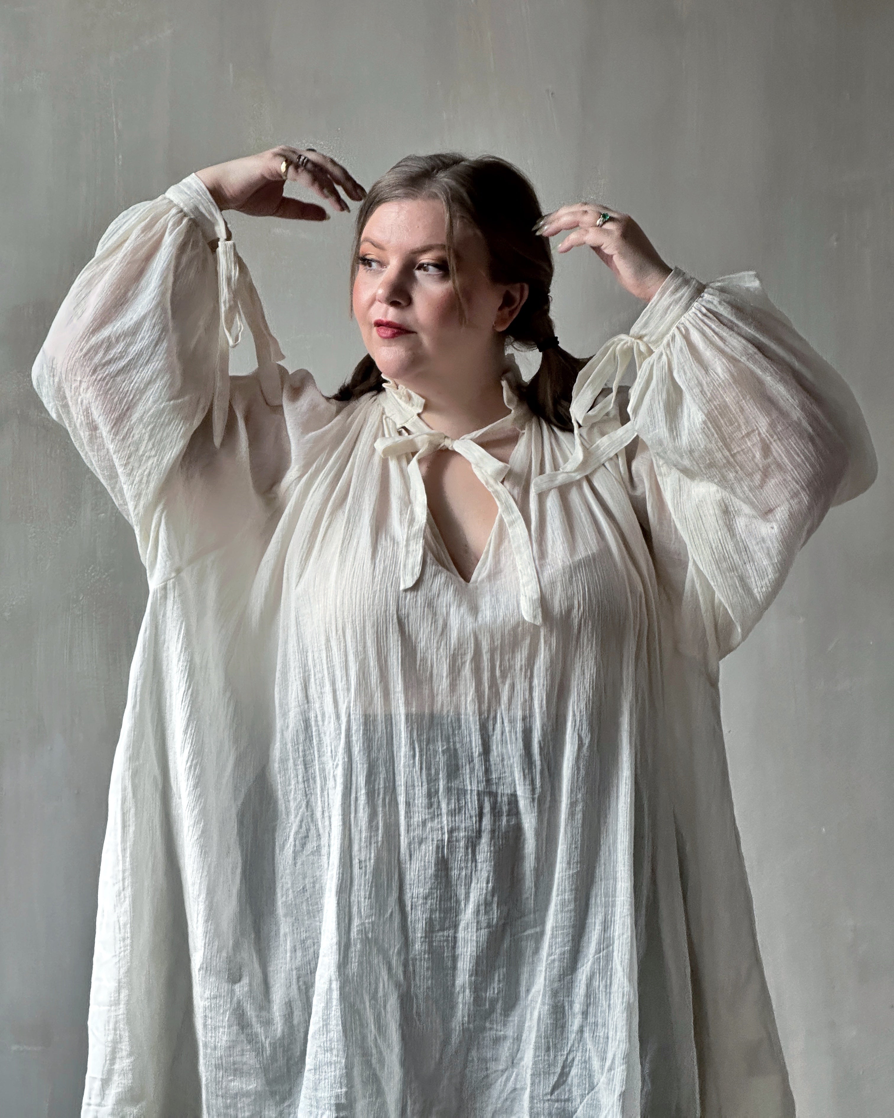 Baudelaire Chemise in Parchment Cotton Gauze (Pre-Order)