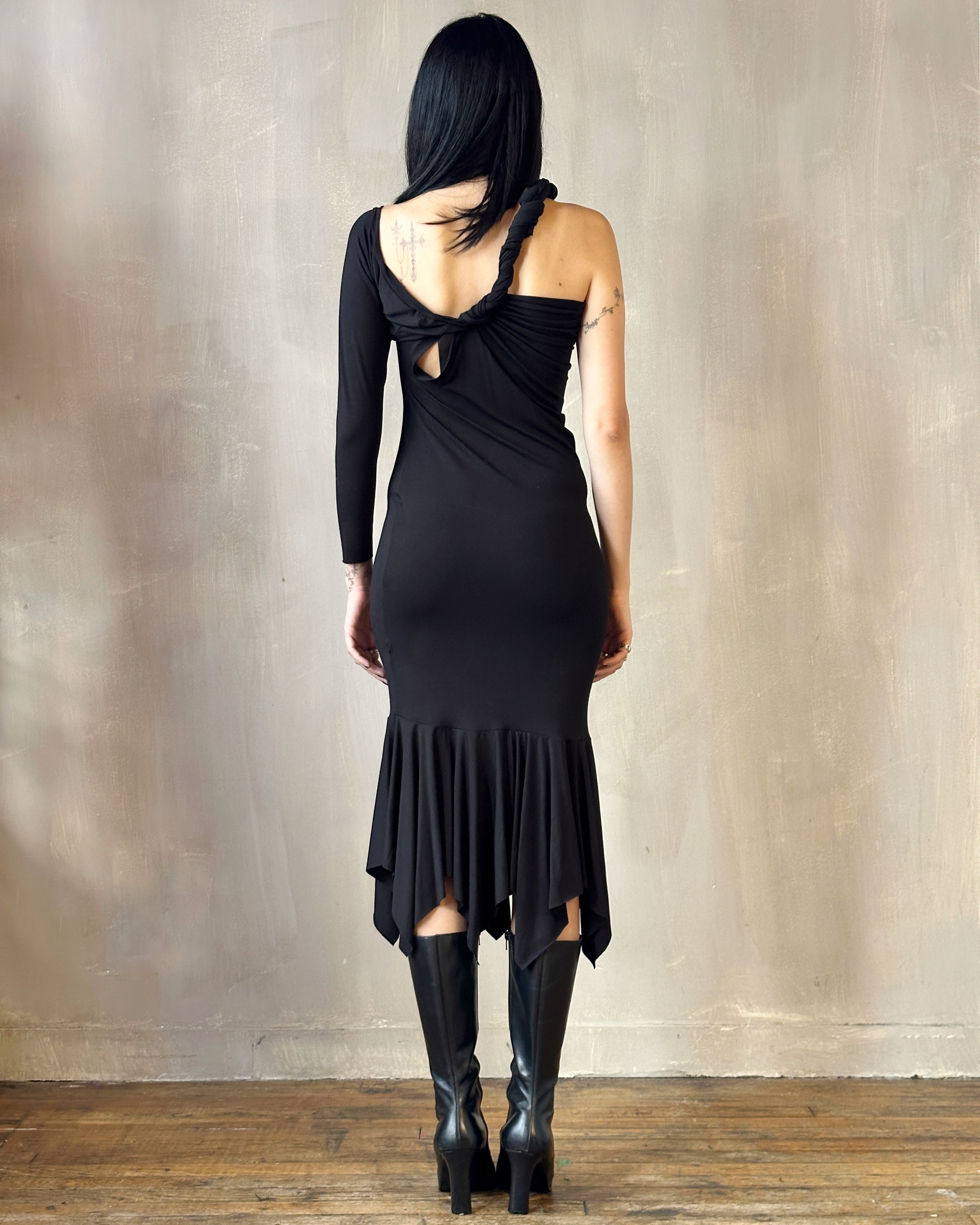 FW'24: Halter Shrug Dress Black (Pre-Order)