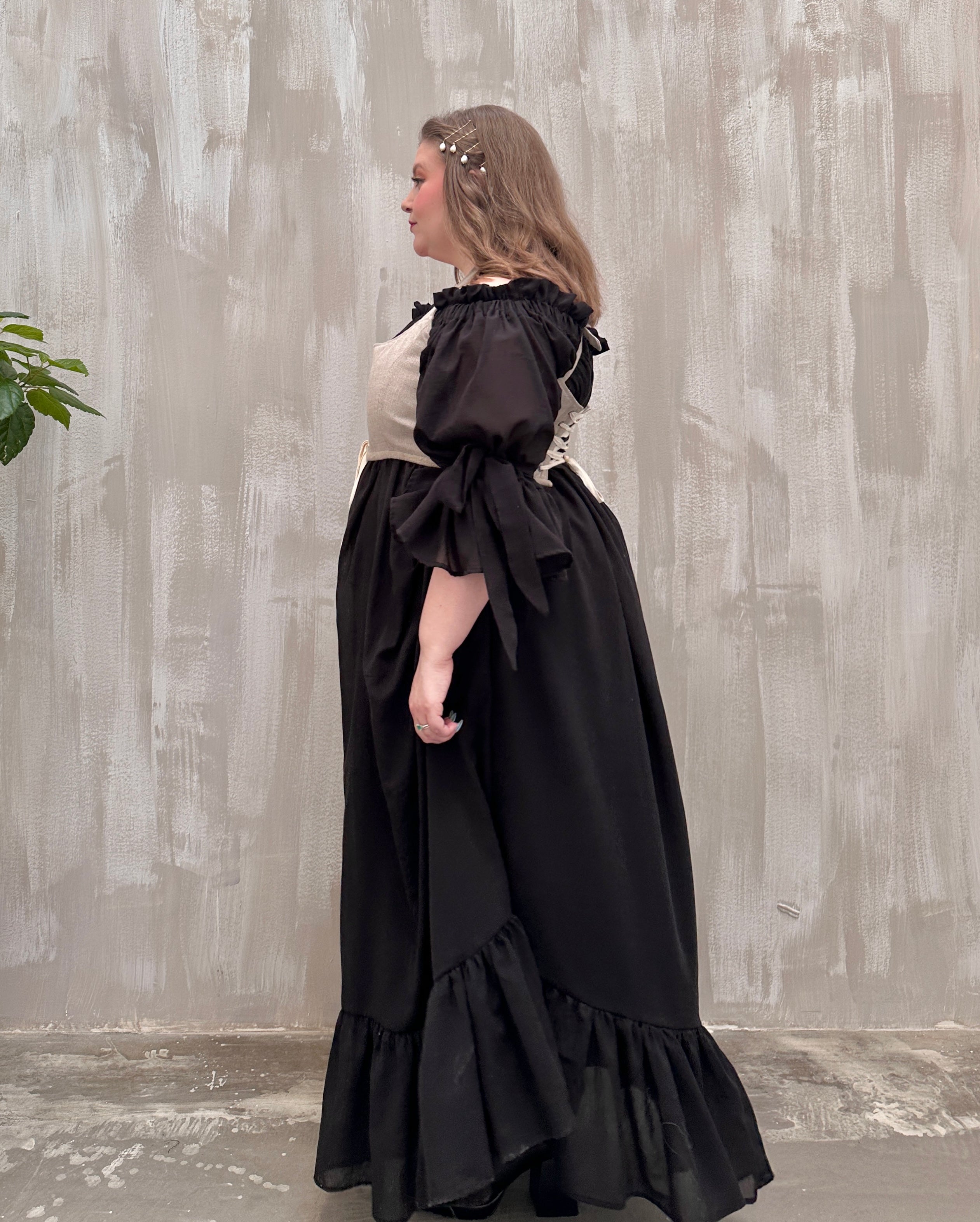 Maxi Paperbag Gown in Cotton Voile (Made-to-Order)