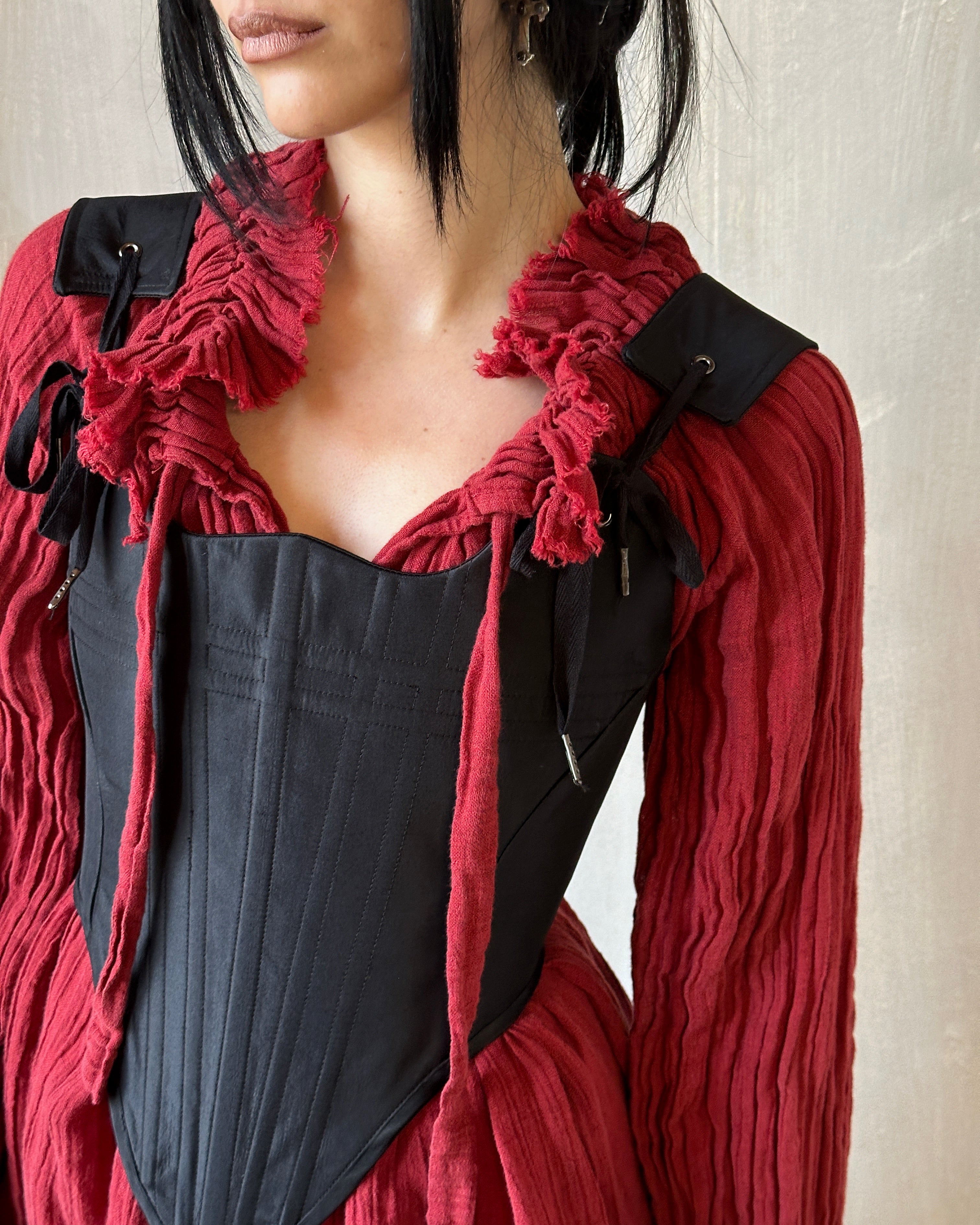 FW'24: Stays in Black Silk Damask (Pre-Order, Limited Edition)